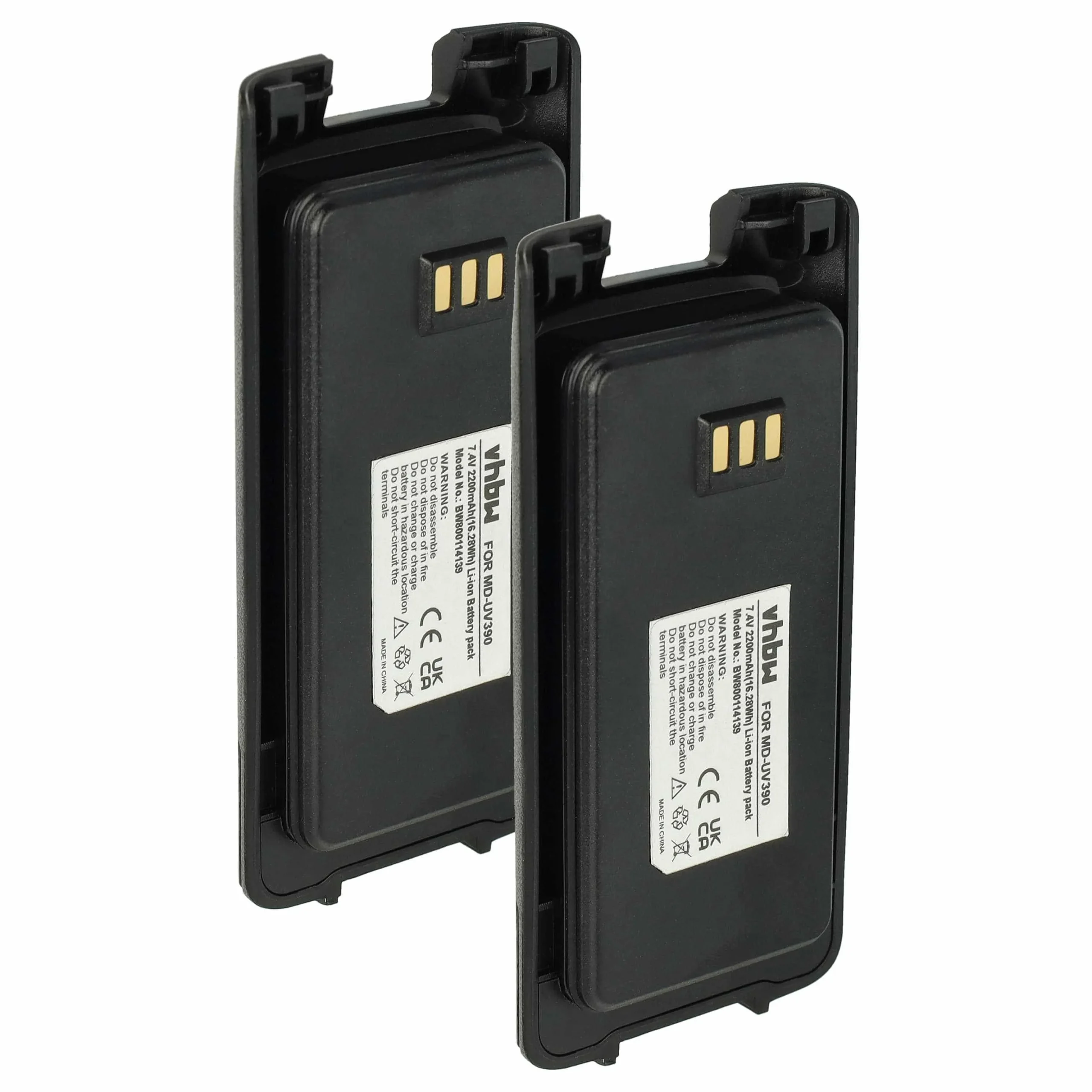 2x Batteries remplace Harico BL50 pour radio talkie-walkie Retevis- 2200mAh 7,4V Li-ion
