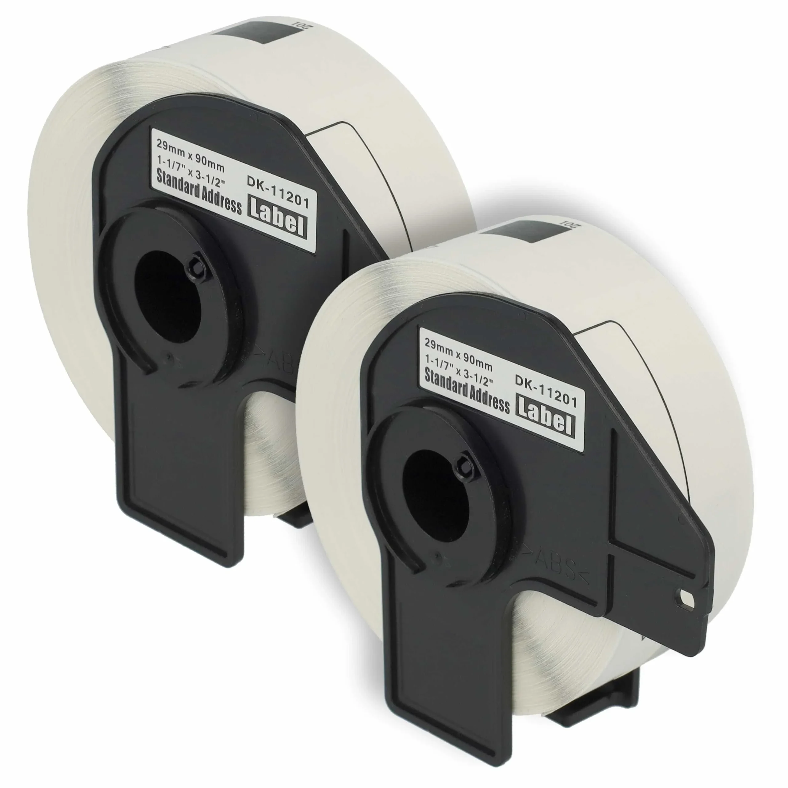 2x Étiquette remplacent Brother DK-11201 pour imprimante étiqueteuse - 29mm x 90mm + support