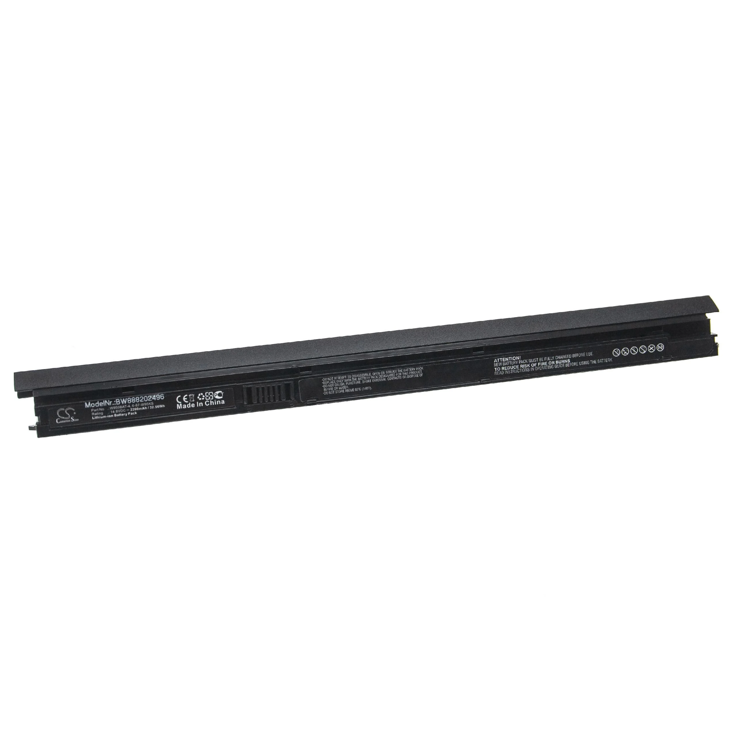 Batterie remplace Clevo 6-87-W95KS, 6-87-W95KS-42F2 pour ordinateur portable Clevo- 2200mAh 14,8V Li-ion, noir