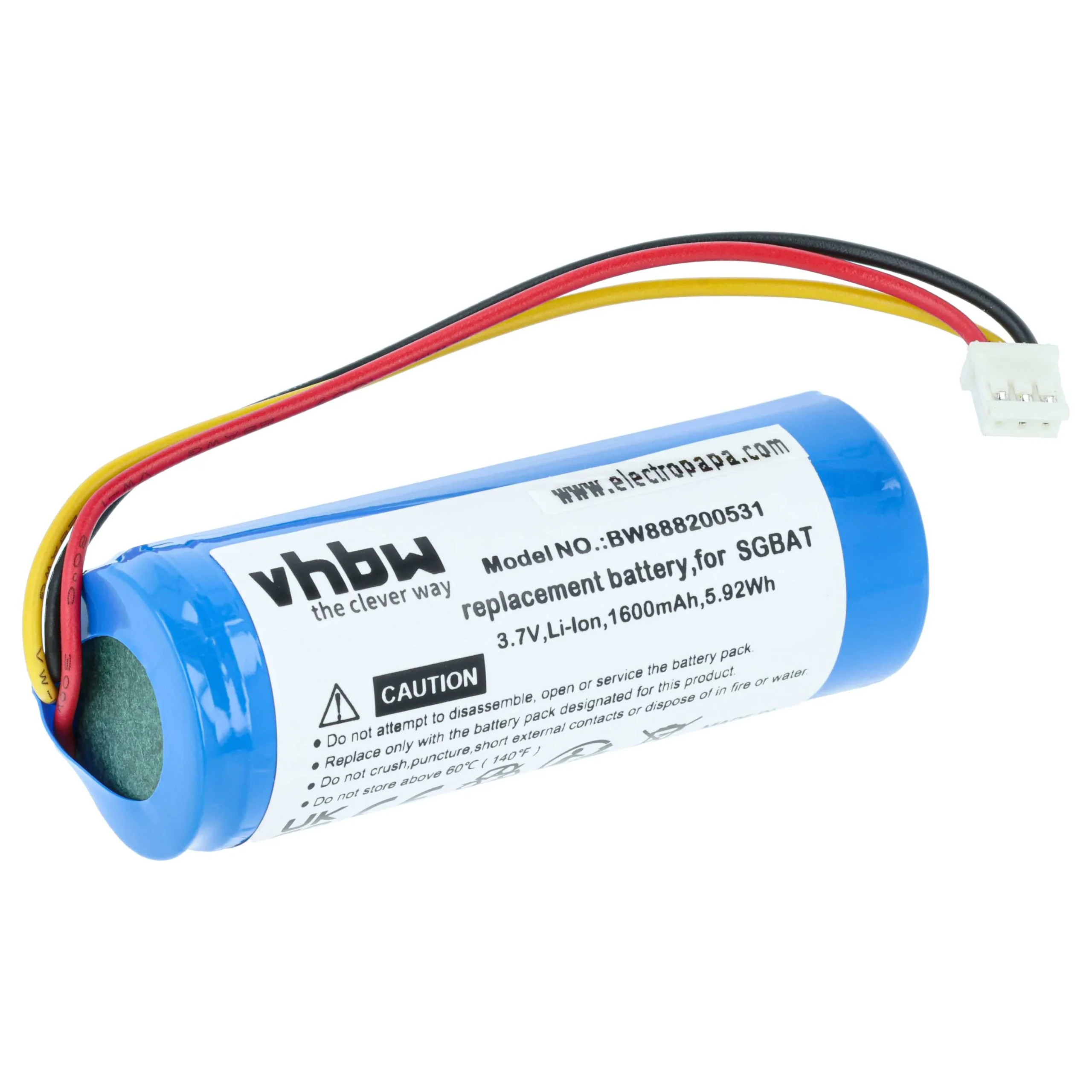 Batterie remplace Intermec SGBAT, SG20-BP01 pour scanner de code-barre Intermec - 1600mAh 3,7V