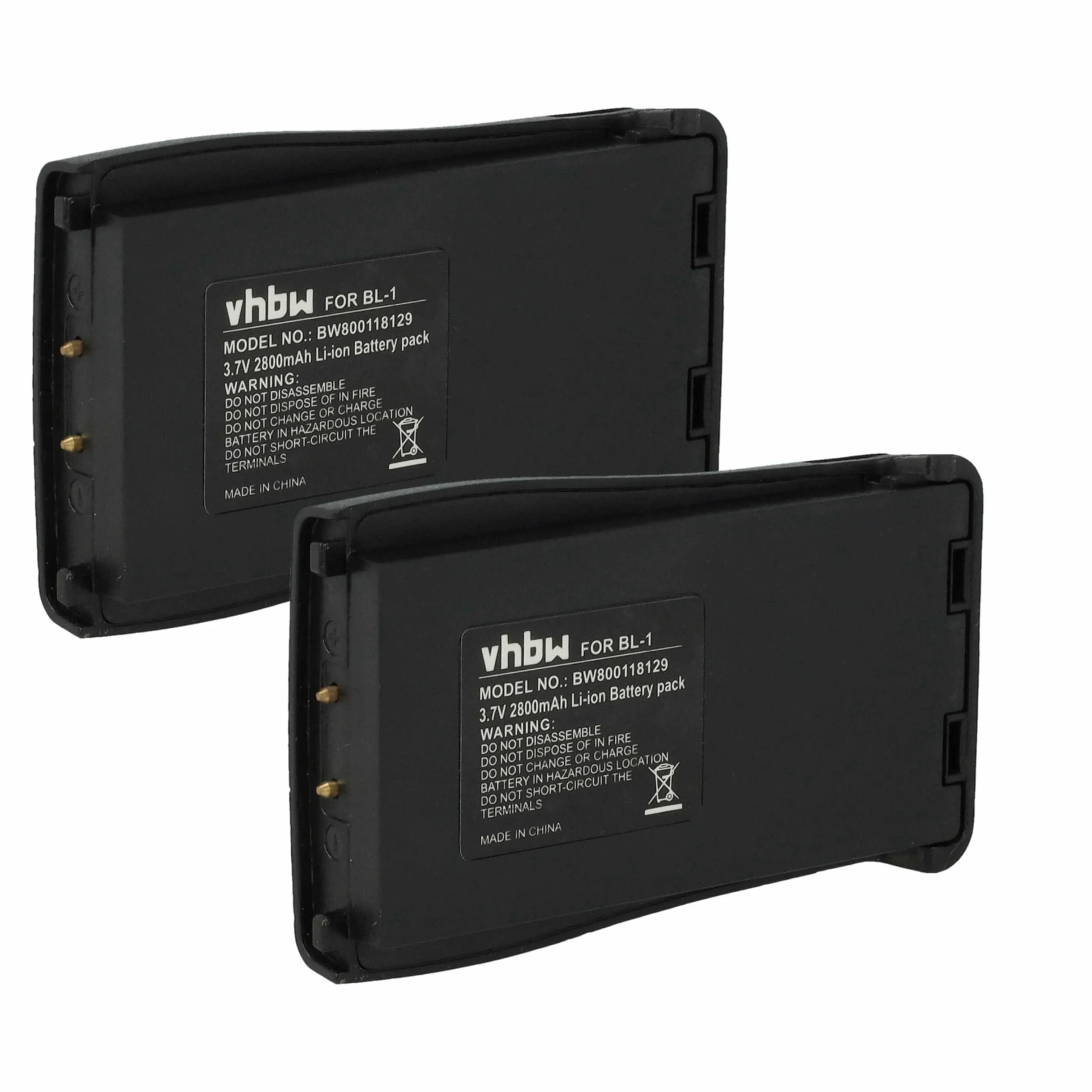 2x Batteries remplace Baofeng BL-1 pour radio talkie-walkie Retevis- 2800mAh 3,7V Li-ion