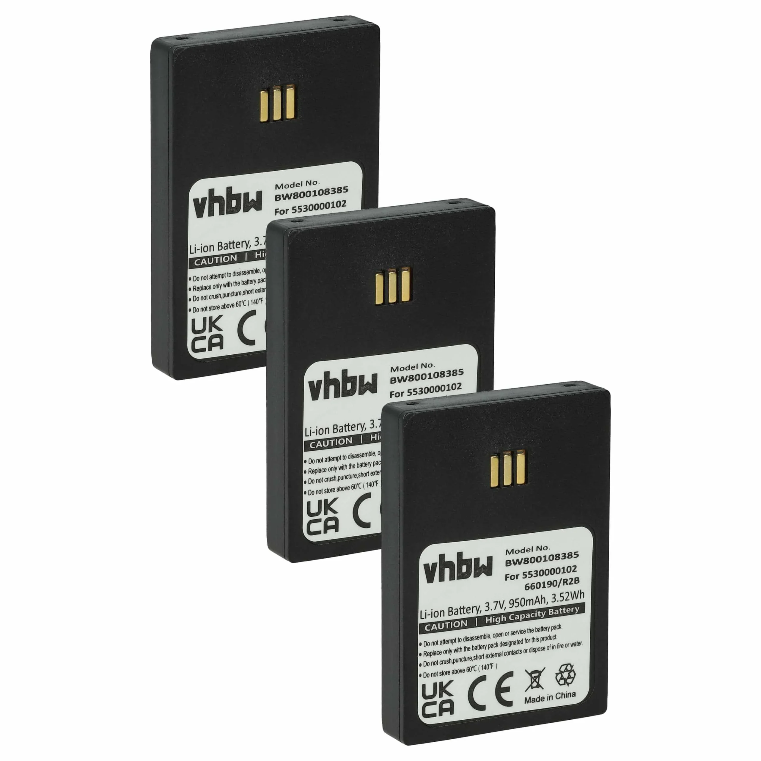 3x Batteries remplace Alcatel 3BN78404AA pour téléphone Ericsson - 950mAh 3,7V Li-ion