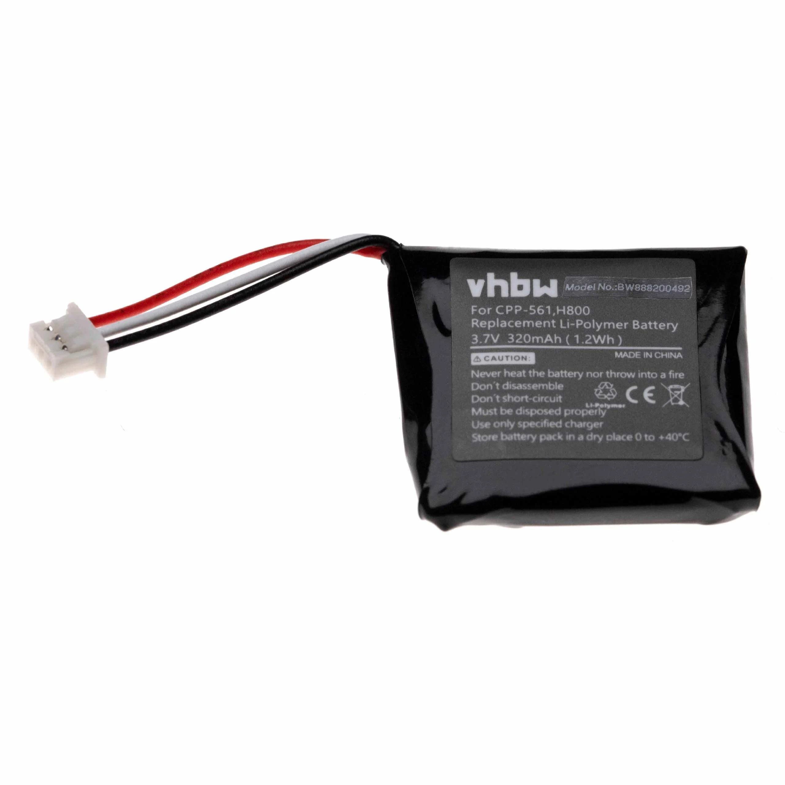 Batterie remplace Logitech L/N: 1109, AHB472625PST, 533-000067 casque audio Logitech - 320mAh 3,7V Li-polymère