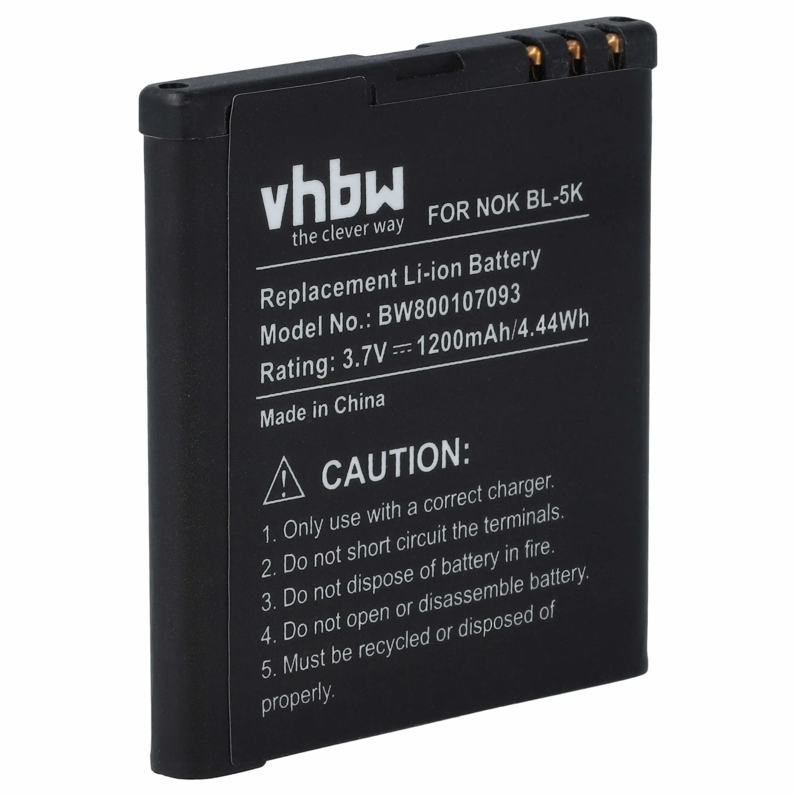 Batterie remplace Nokia BL-5K téléphone portable Explay - 1200mAh 3,7V Li-ion