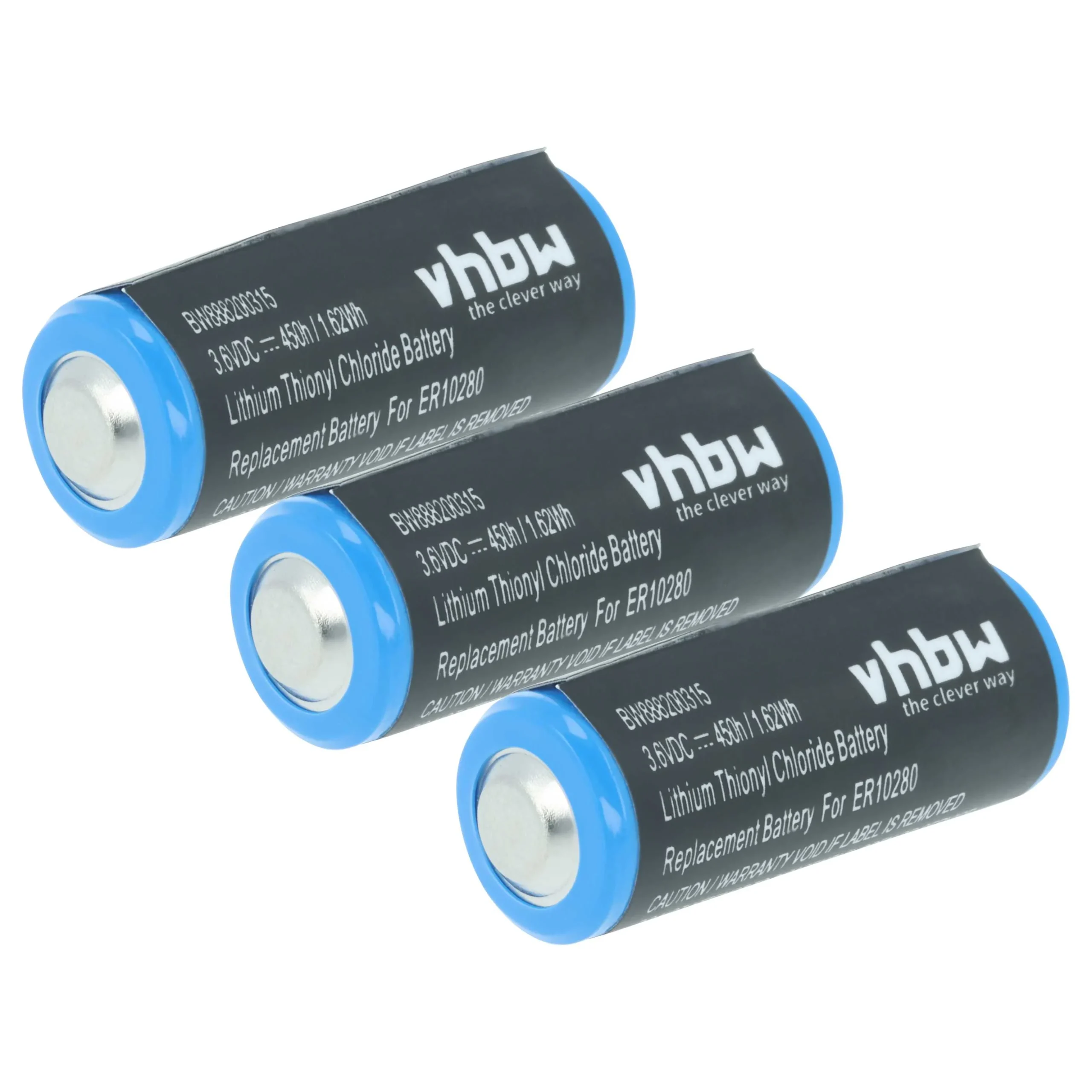 Pile (3 pcs.) ER10280 - 450mAh 3,6V Li-SOCl2