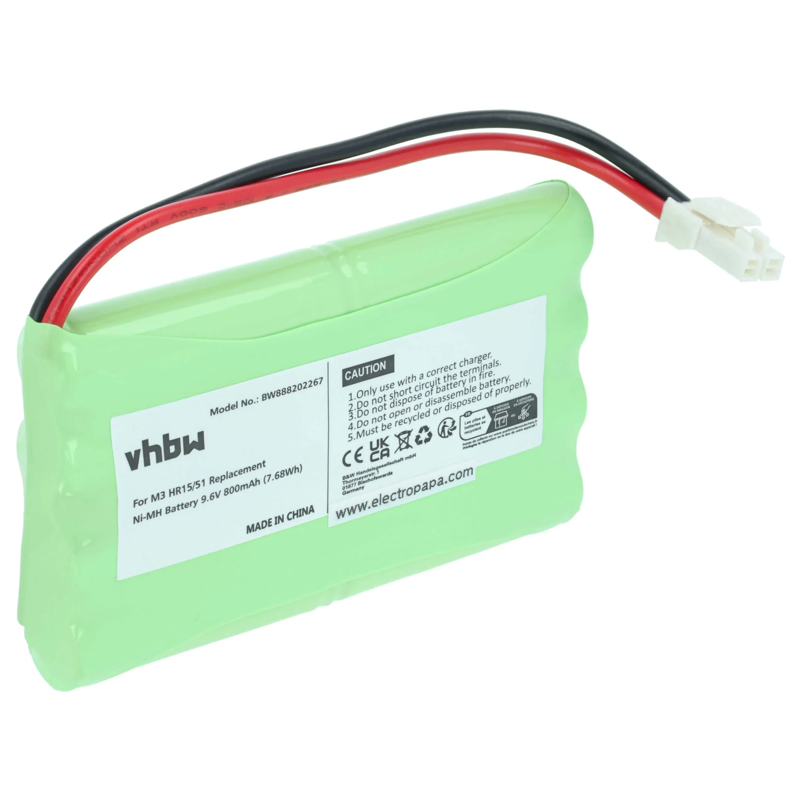 Batterie remplace Polargos S1512 pour motorisation de porte, portail Somfy - 800mAh 9,6V NiMH