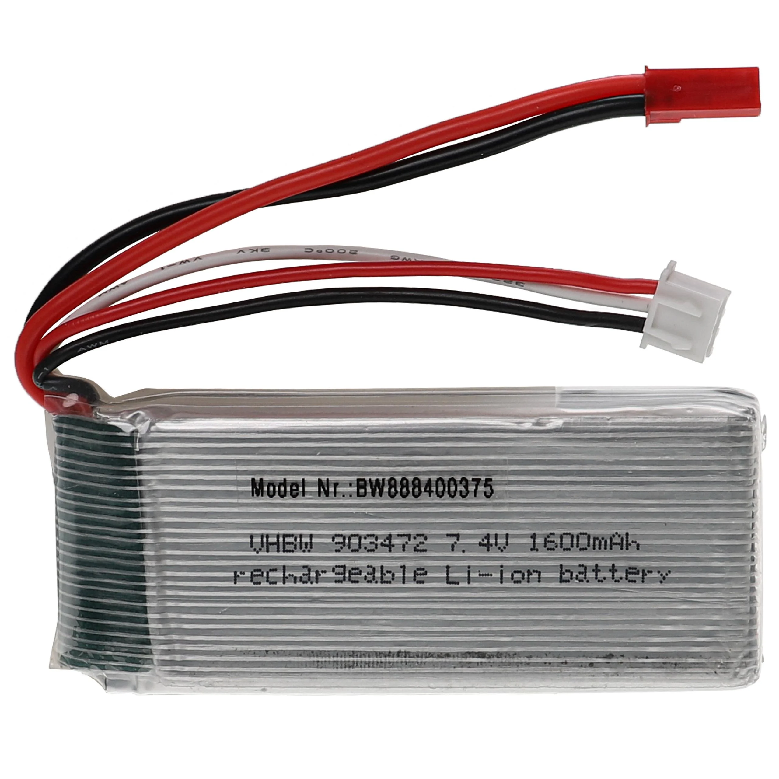 Batterie modèle radio-télécommandé - 1600mAh 7,4V Li-polymère, BEC