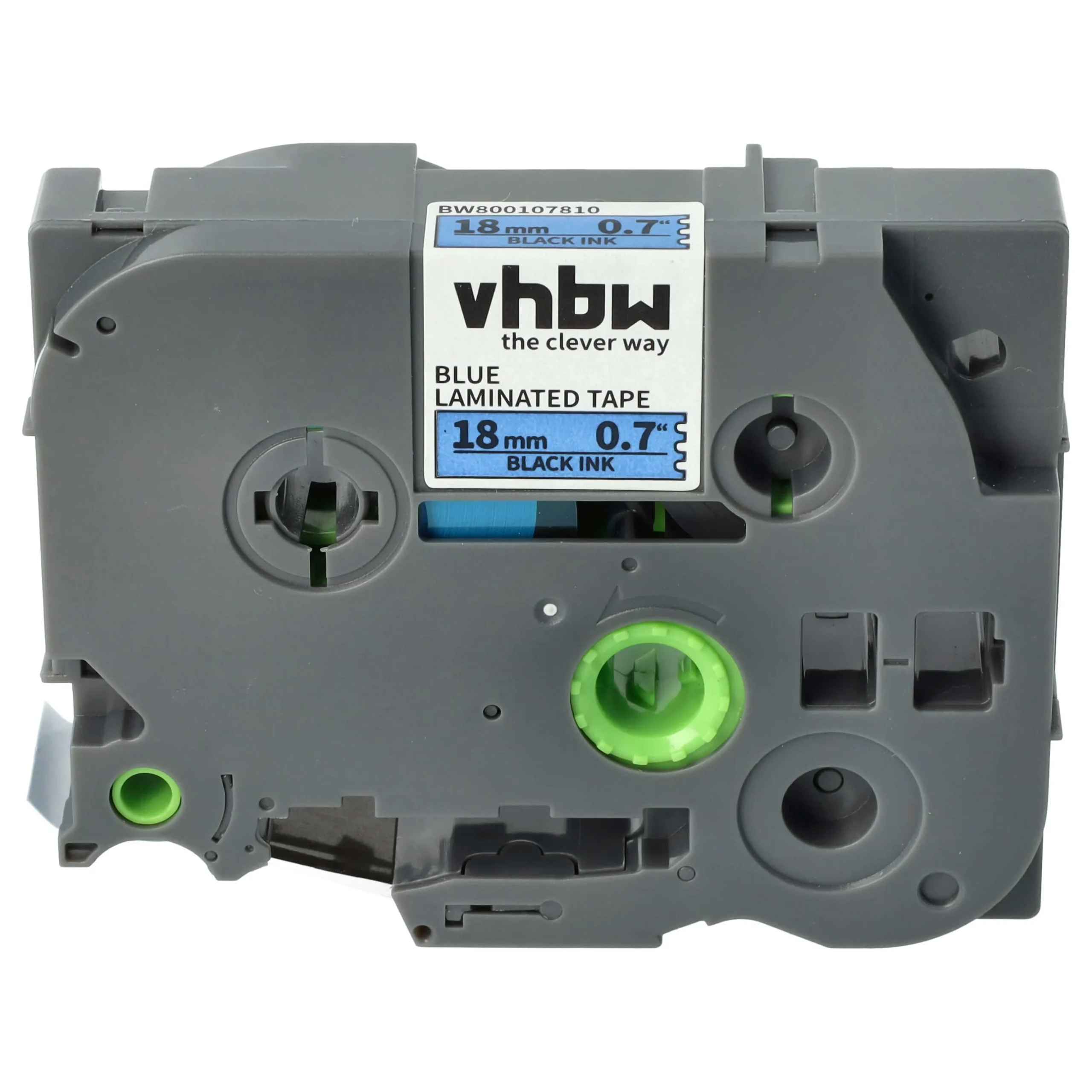 Cassette à ruban remplace Brother TZ-541, TZE-541 - 18mm lettrage Noir ruban Bleu, plastique