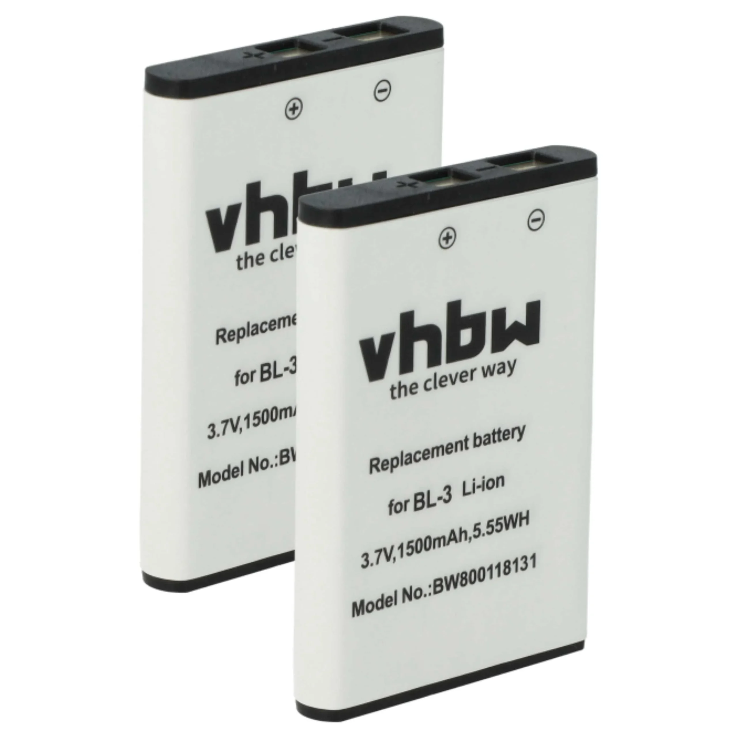 2x Batteries remplace Baofeng BL-3 pour radio talkie-walkie Yaesu- 1500mAh 3,7V Li-ion