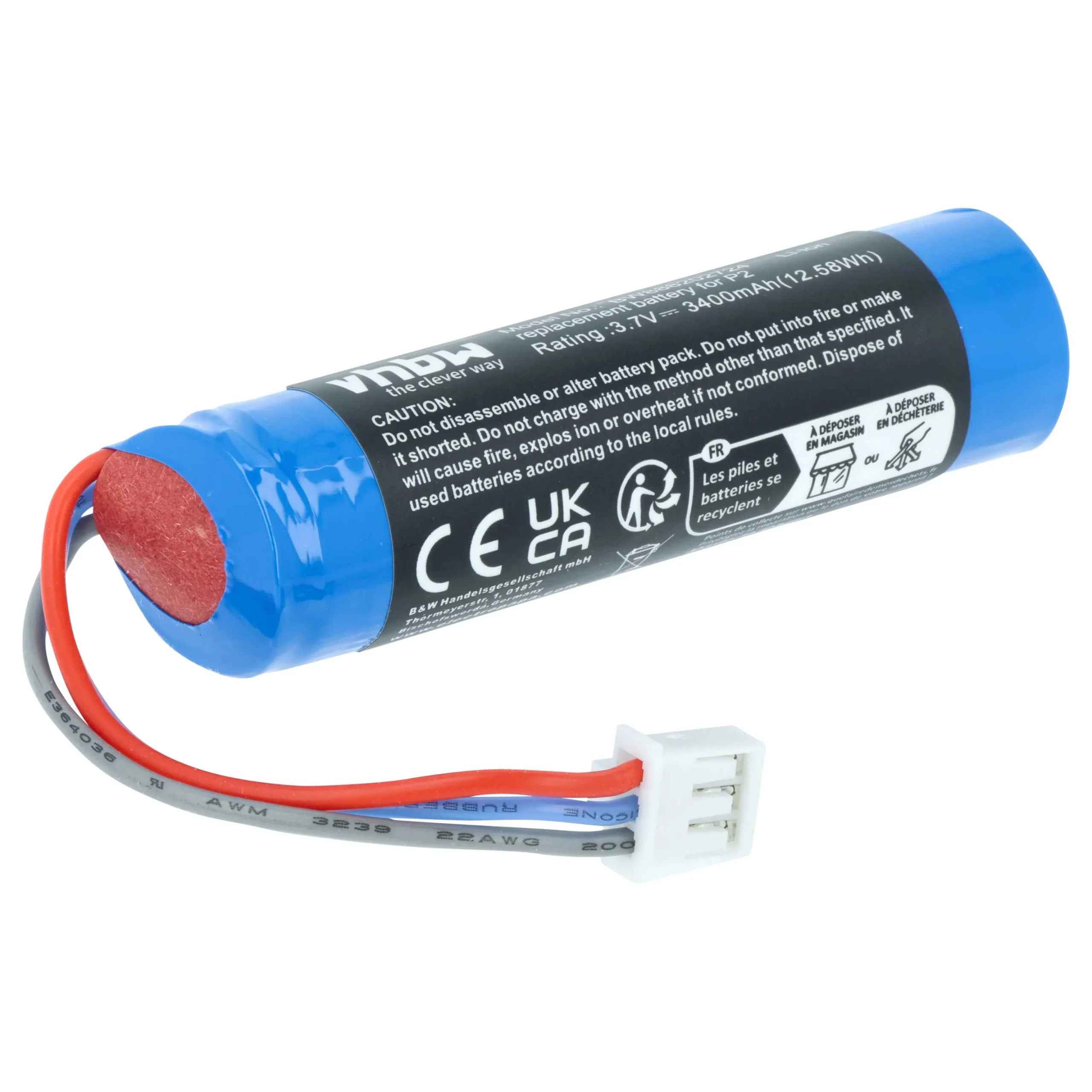 Batterie remplace Parrot MCBAT00014 pour manette de drone Parrot - 3400mAh 3,7V Li-ion