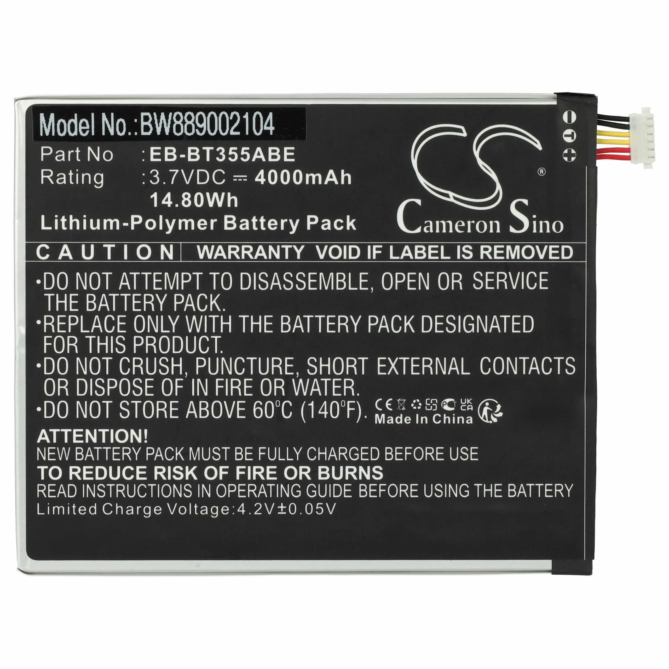 Batterie remplace Samsung EB-BT355ABE tablette - 4000mAh 3,7V Li-polymère