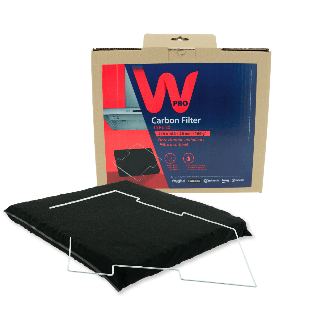 Filtre à charbon longue durée compatible avec Ikea NYTTIG FIL 559 / 900.279.72 - WPRO