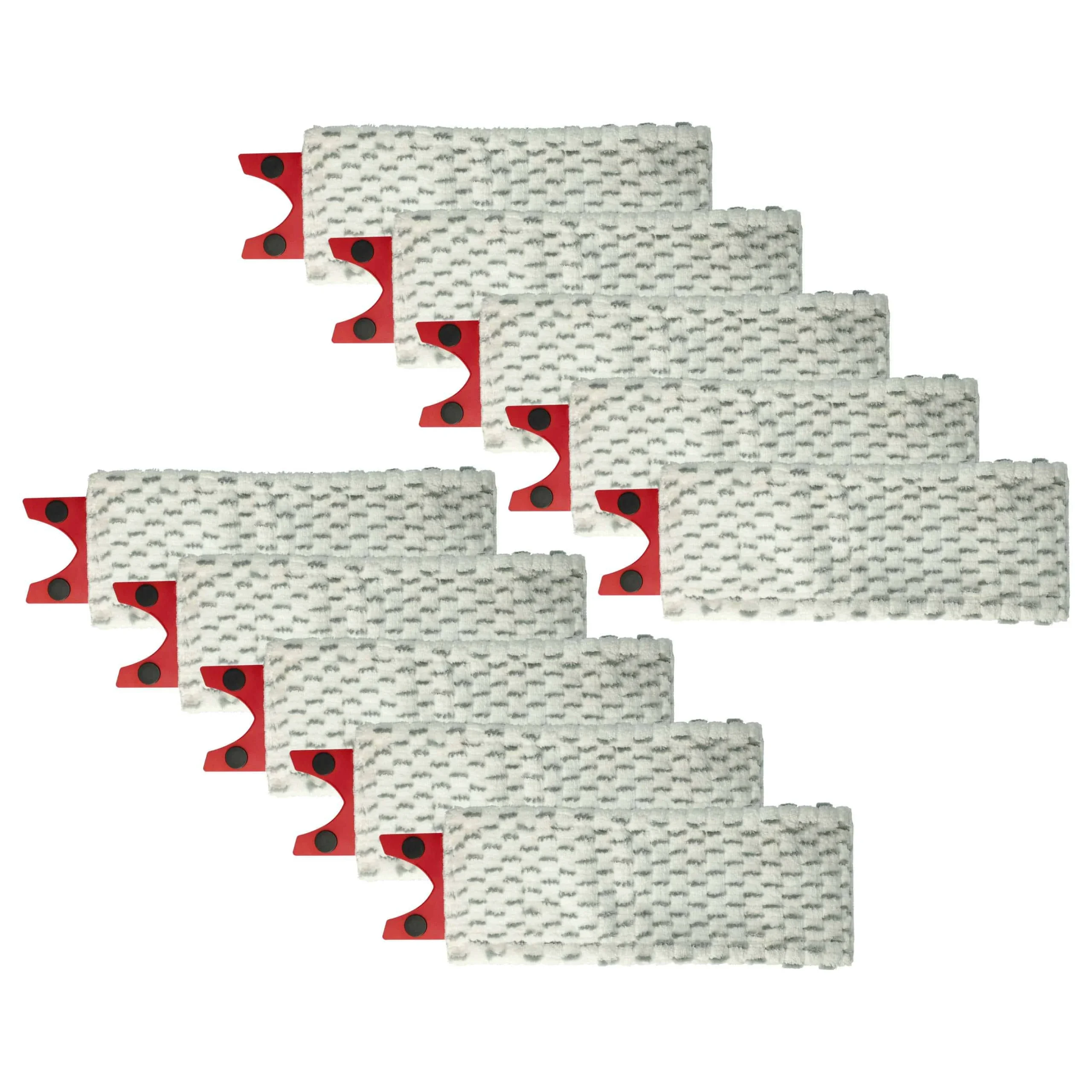 10x Lingette pour balais serpillère Vileda 1-2 Spray - microfibre, blanc, gris