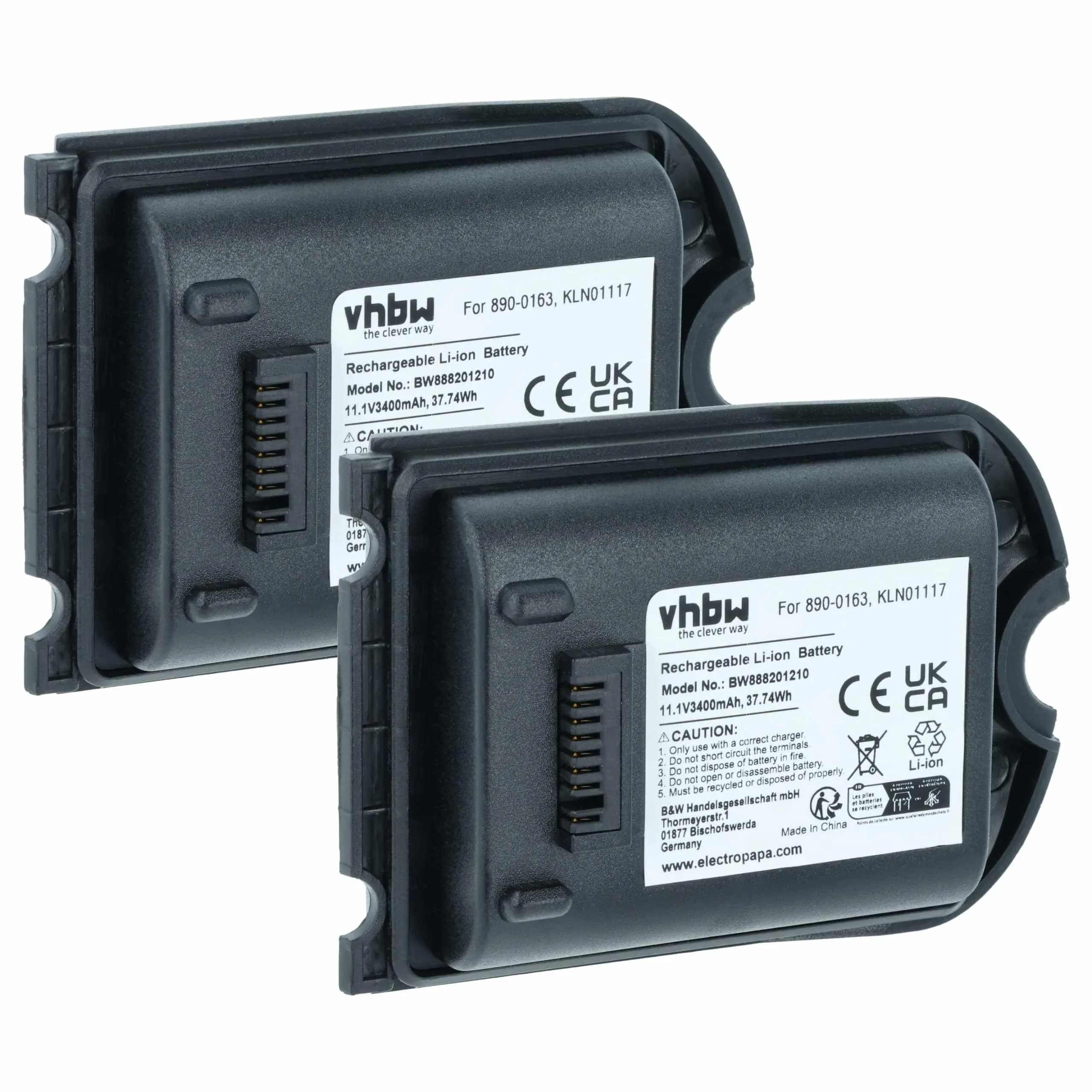 Batterie (2 pcs.) remplace Spectra Precision 890-0163 outil de mesure Trimble - 3400mAh 11,1V Li-ion