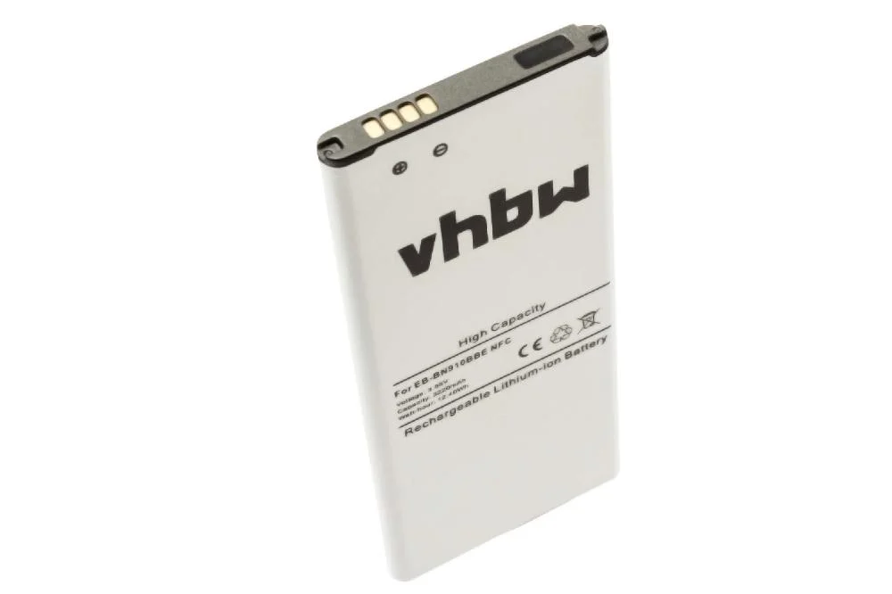 Batterie remplace Samsung EB-BN910BBK, EB-BN910BBE téléphone portable Samsung - 3220mAh 3,85V Li-ion avec NFC