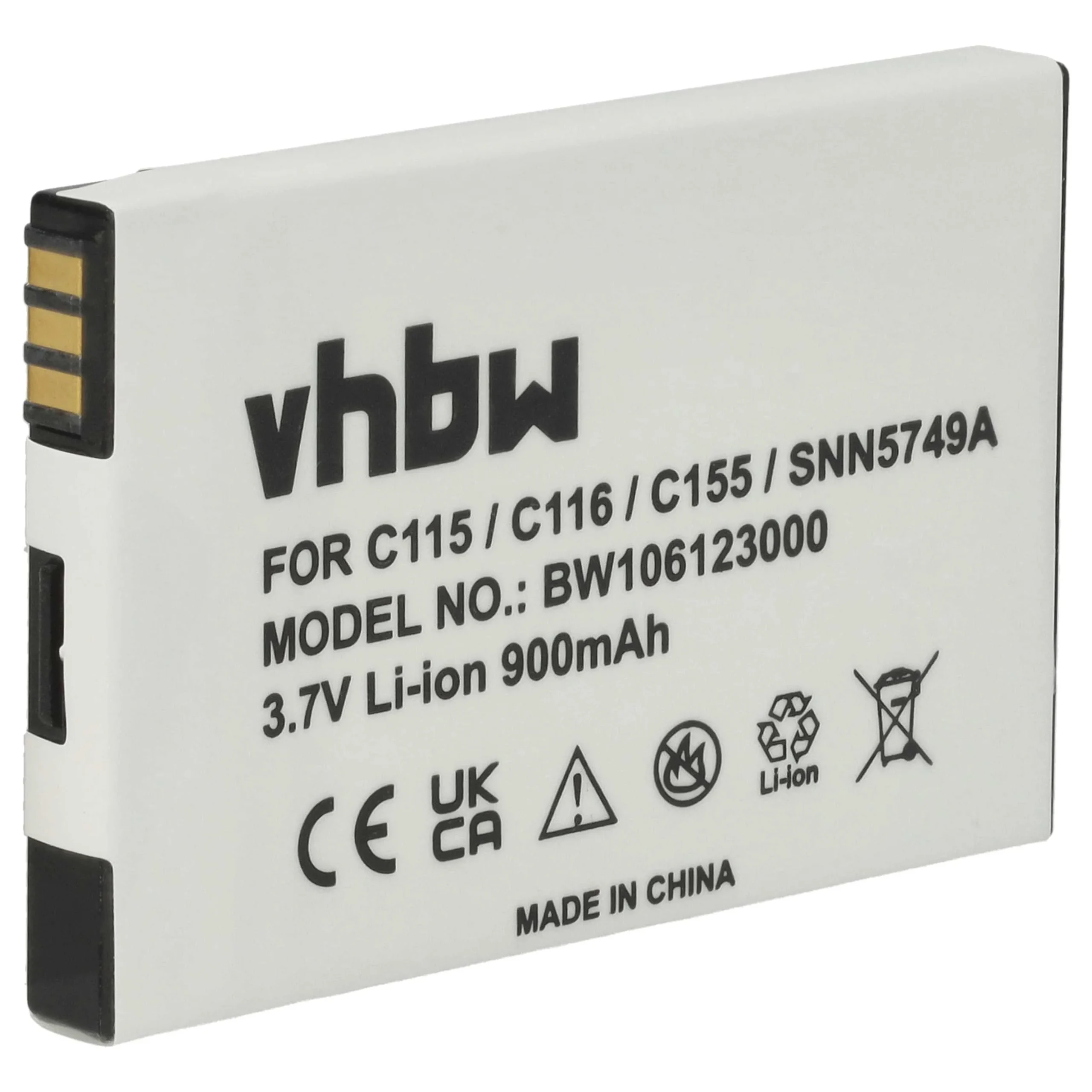Batterie remplace Motorola SNN5749A téléphone portable TCM - 900mAh 3,7V Li-ion