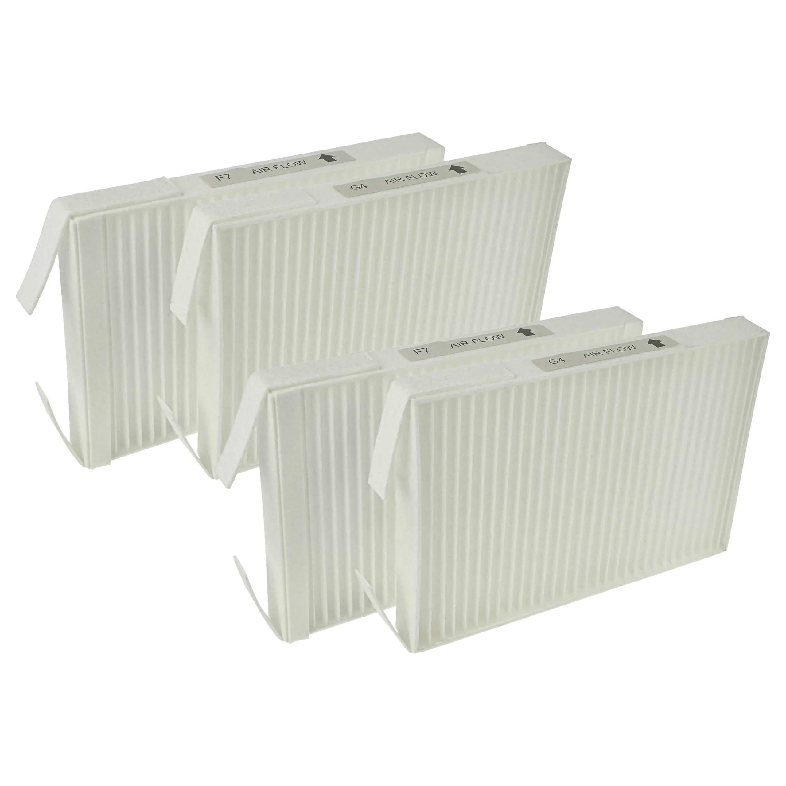 4 Filtres en lot remplace Wernig 527005400 pour aération Zehnder - 18 x 12 x 4 cm