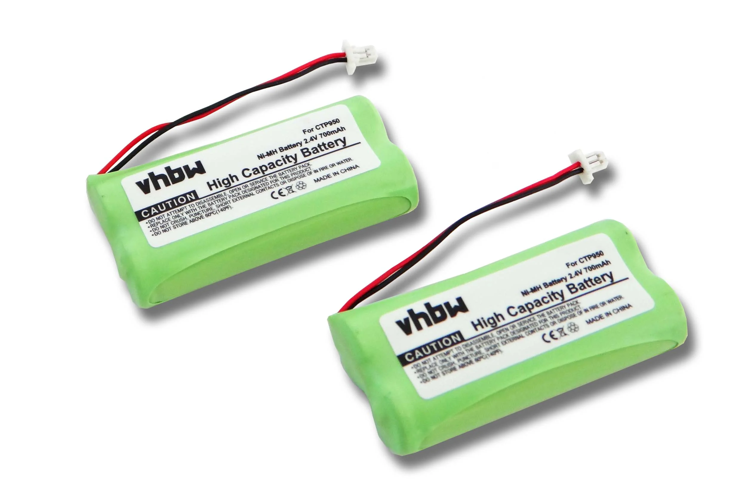 2x Batteries remplace CTP950 pour téléphone Bang & Olufsen - 700mAh 2,4V NiMH