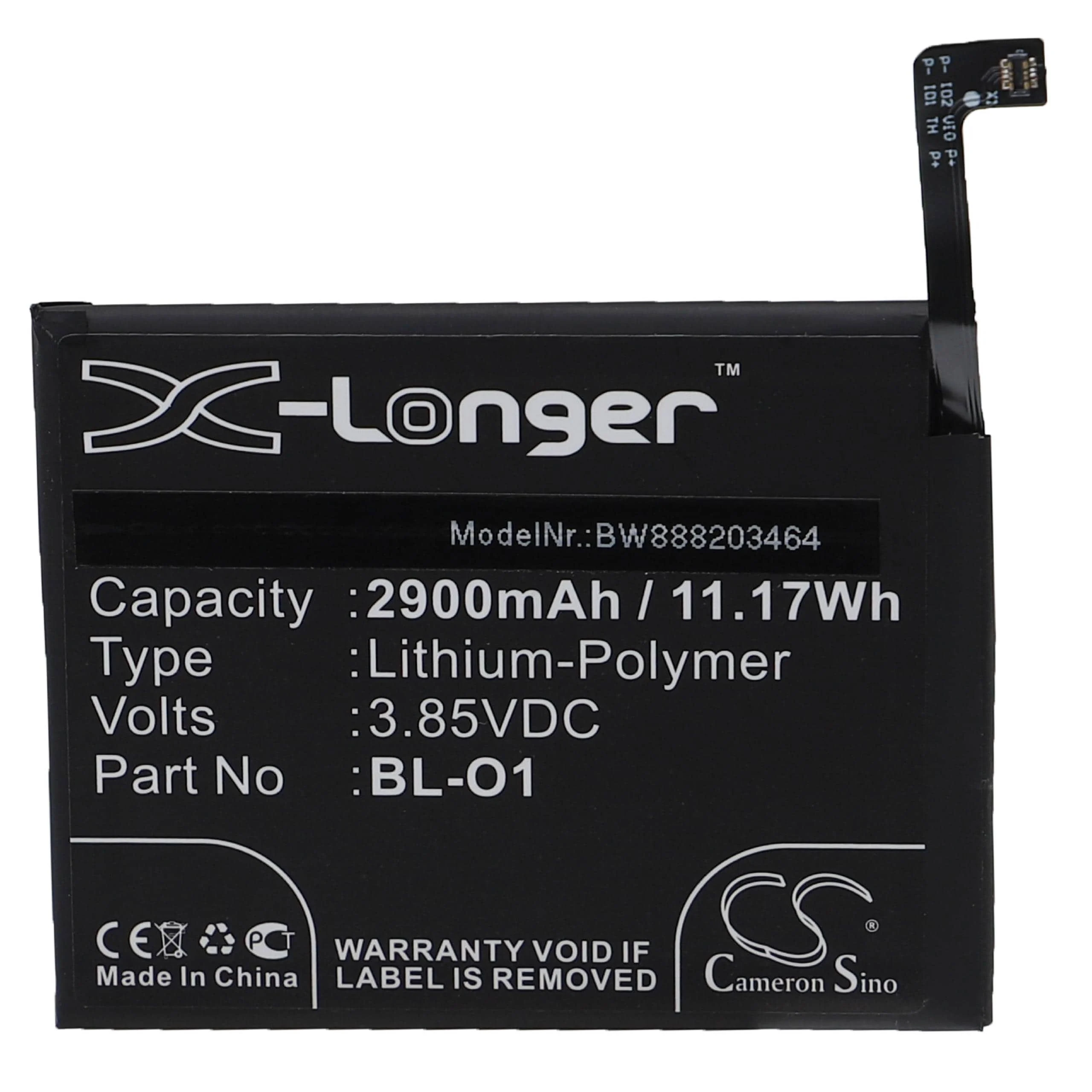 Batterie remplace LG BL-O1, EAC64559001, EAC64619301 téléphone portable LG - 2900mAh 3,85V Li-polymère