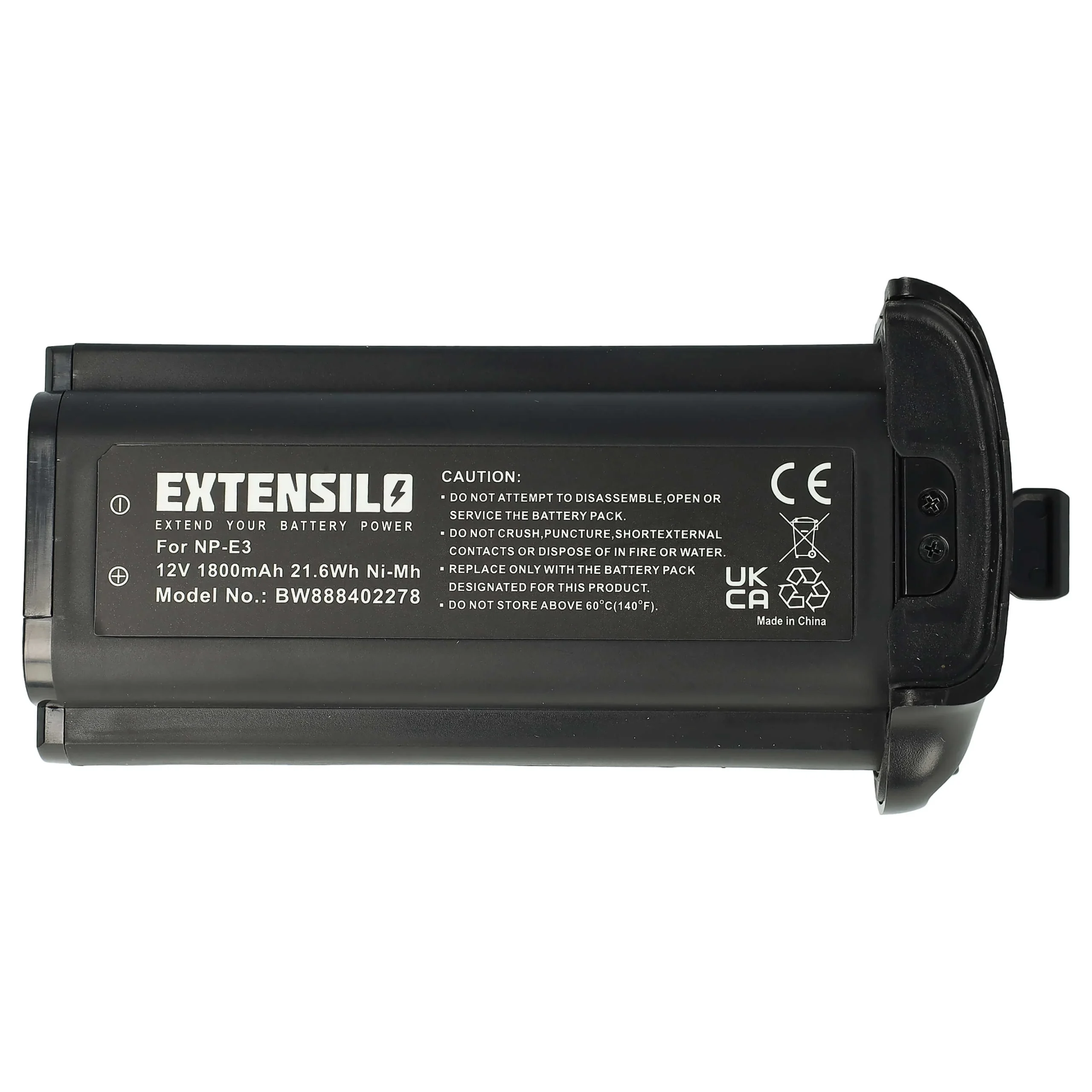 Batterie remplace Canon 7084A002, 7084A001, NP-E3 pour appareil photo Canon- 1800mAh 12V NiMH