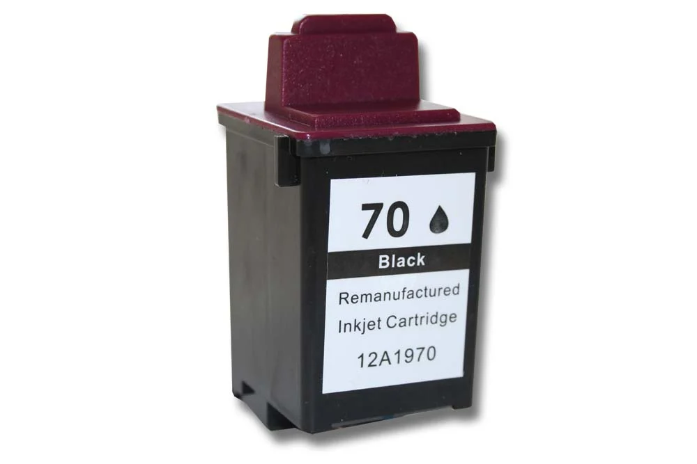 Cartouche remplace Lexmark 70, 12A1975, 12A1970 pour imprimante Lexmark / Compaq - noir remanufacturée 30ml