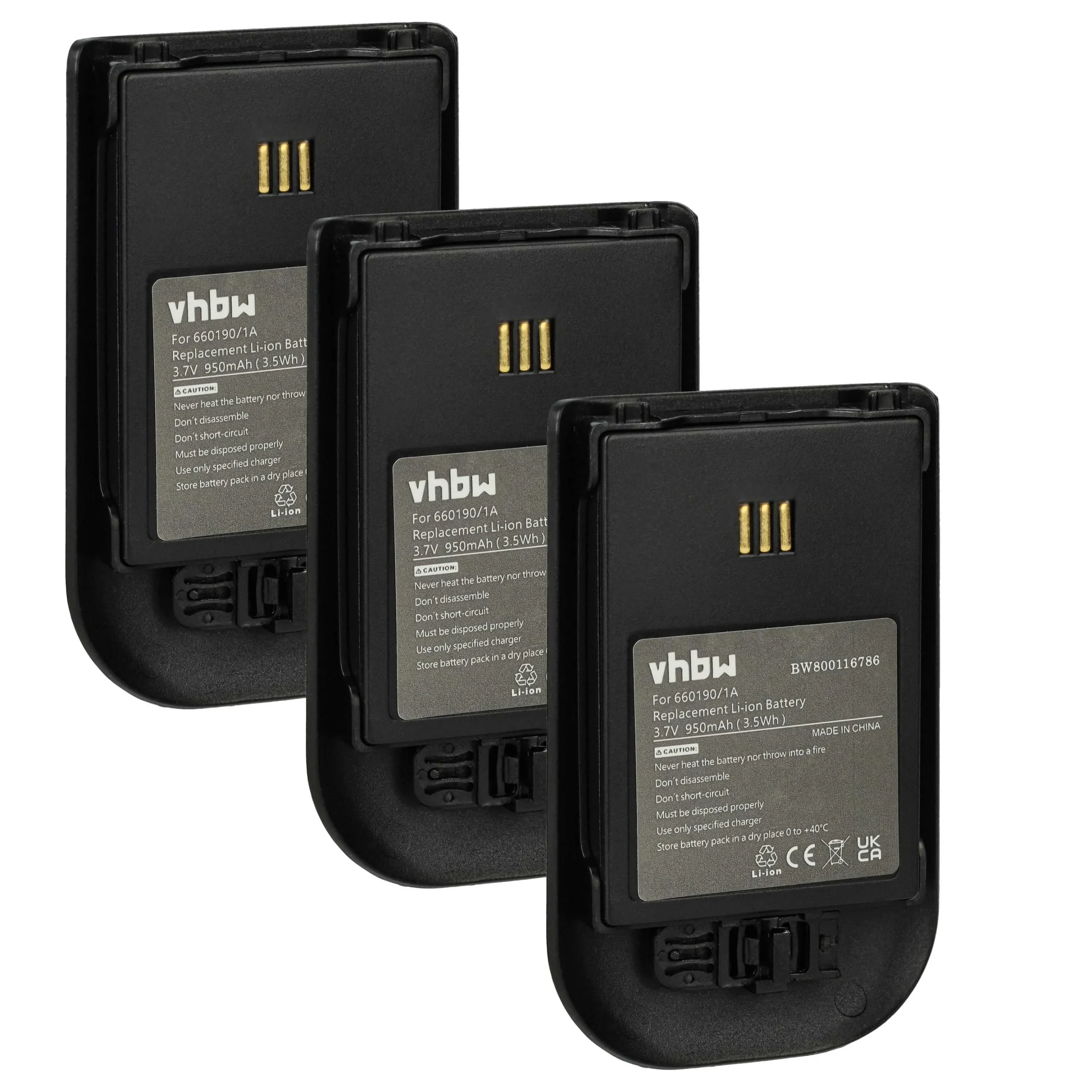 3x Batteries remplace Alcatel 3BN78404AA pour téléphone Ericsson - 930mAh 3,7V Li-ion