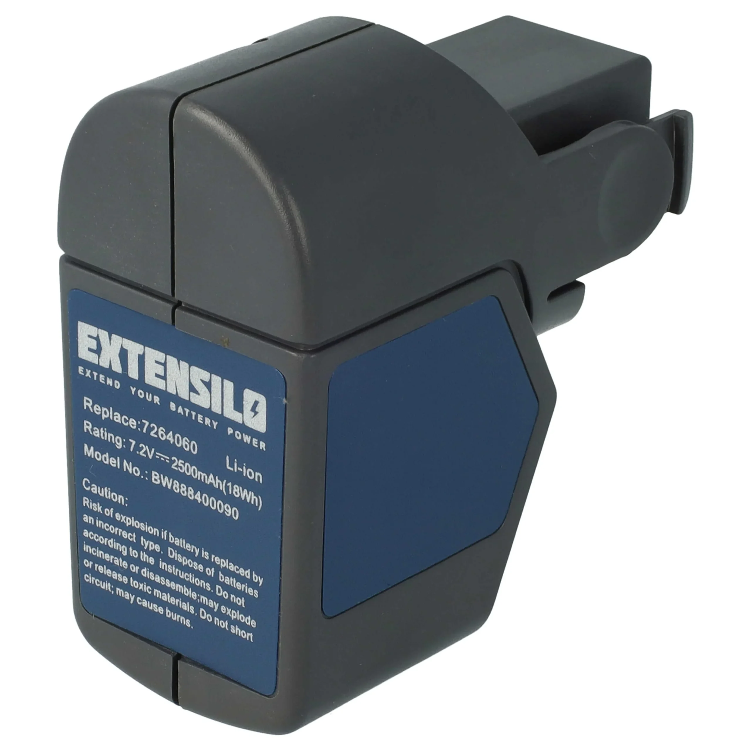 Batterie remplace Wolf Garten 7264060, 7264090 pour outil de jardinage - 2500mAh 7,2V Li-ion