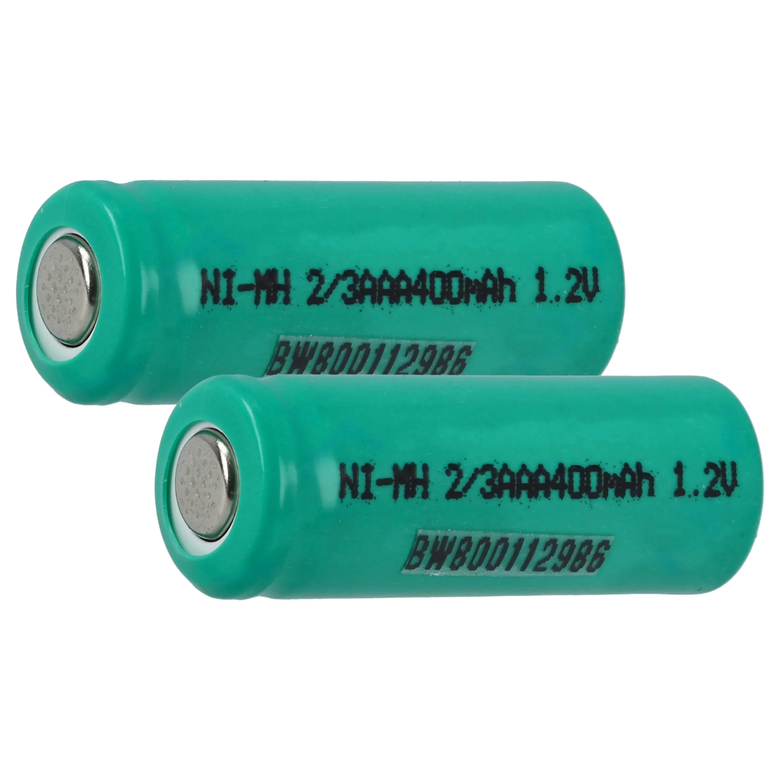 Cellules de batterie (2 piles) remplacement pour 2/3AAA - 400mAh, 1,2V, NiMH