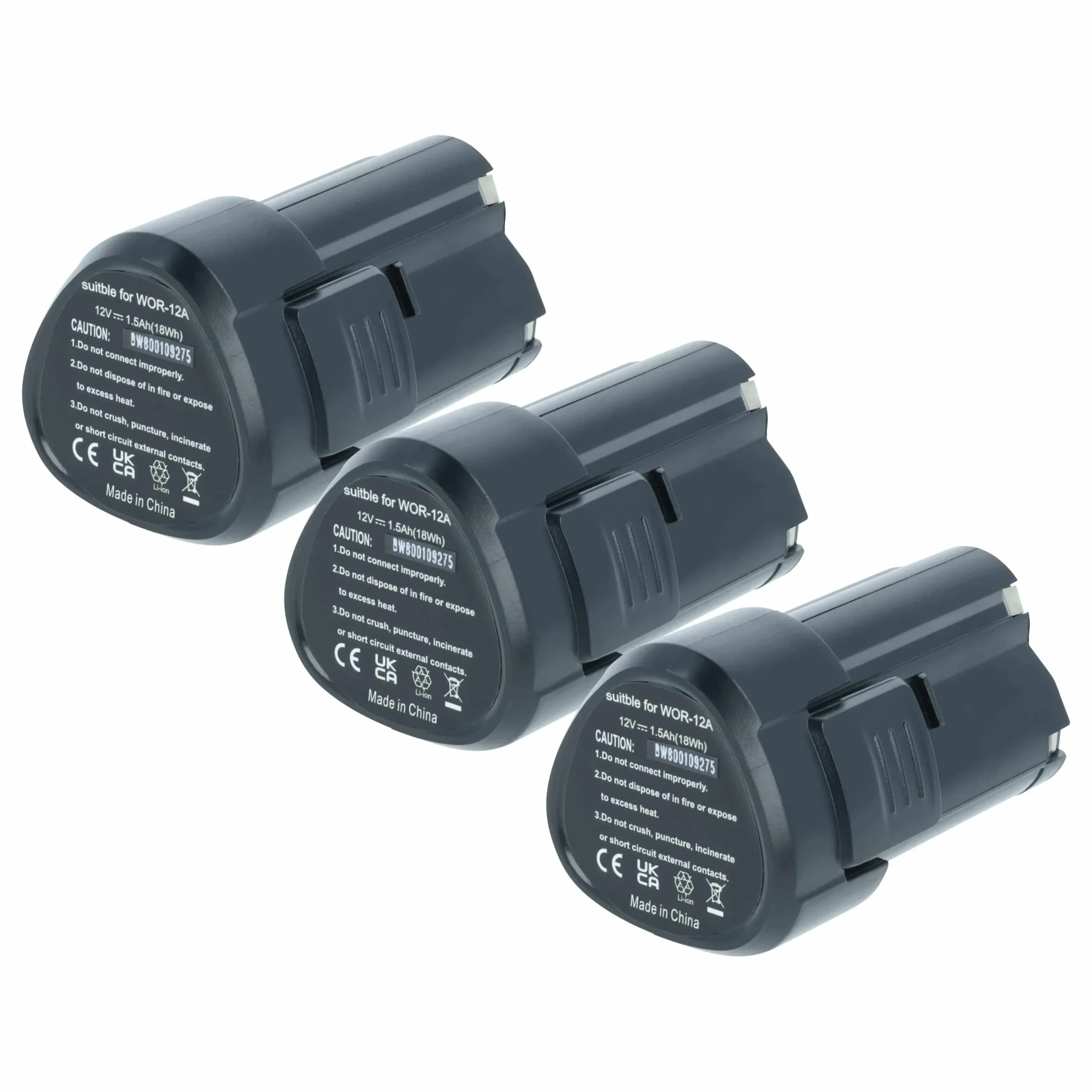 Batterie (3 pcs.) remplace Rockwell KRGRT-PN-7734031 outil électrique Worx - 1500mAh 12V Li-ion