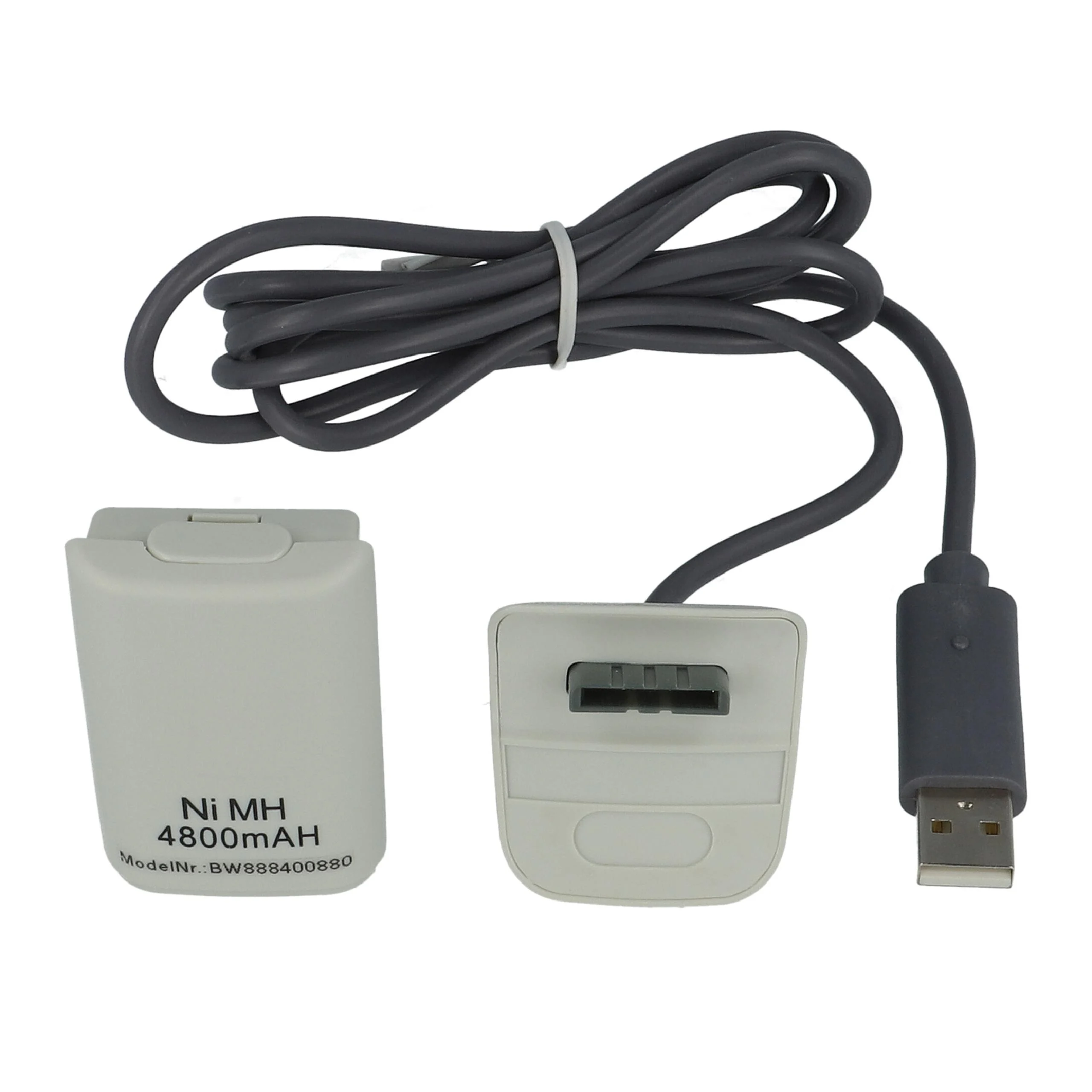Kit Play & Charge (2 pcs.) pour Microsoft Xbox 360 manette - blanc / gris