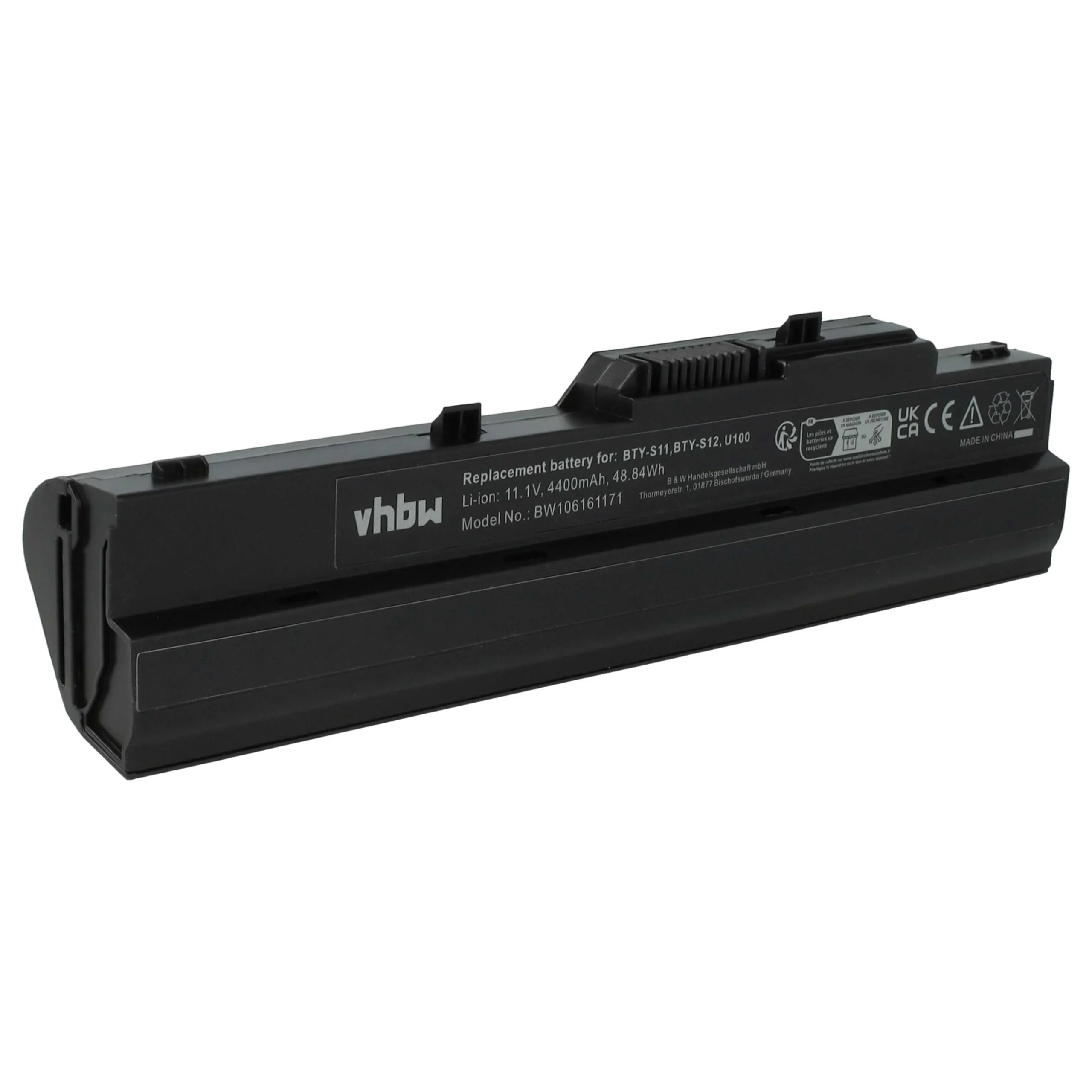 Batterie remplace 40025611, 3715A-MS6837D1, 14L-MS6837D1 pour ordinateur portable Athec- 4400mAh 11,1V Li-ion
