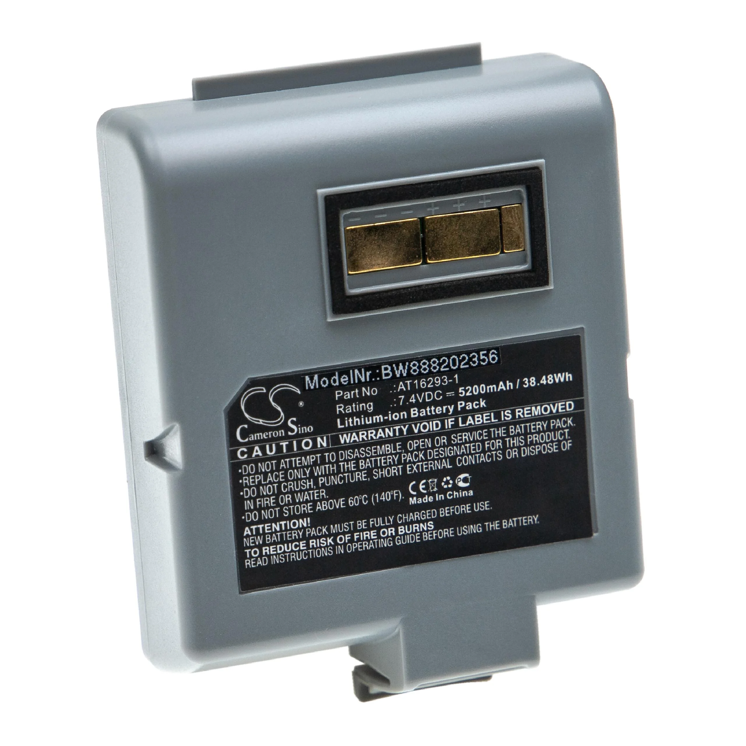 Batterie remplace Zebra AT16293-1 pour imprimante Zebra - 5200mAh 7,4V Li-ion