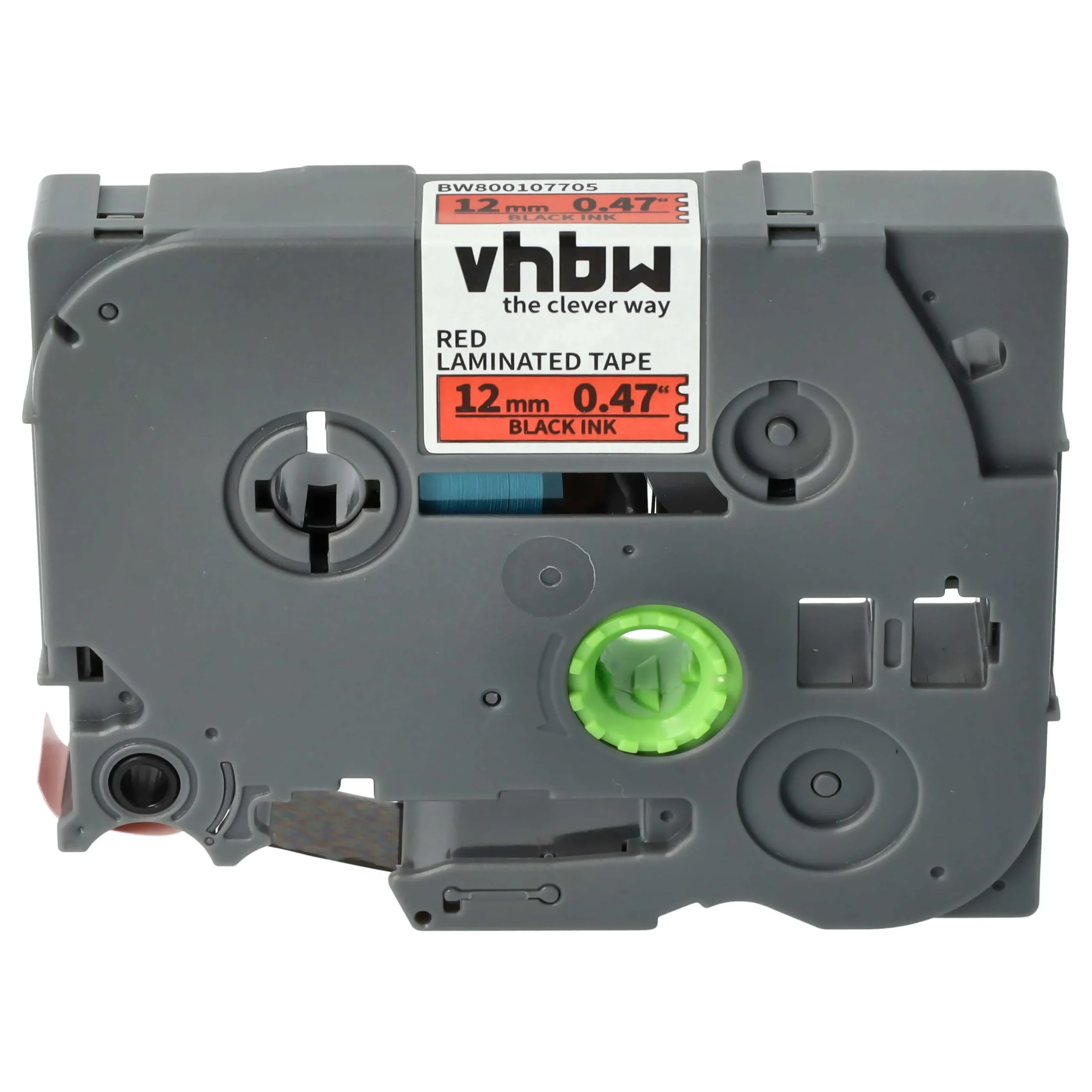 Cassette à ruban remplace Brother TZE-431, TZ-431 - 12mm lettrage Noir ruban Rouge, plastique
