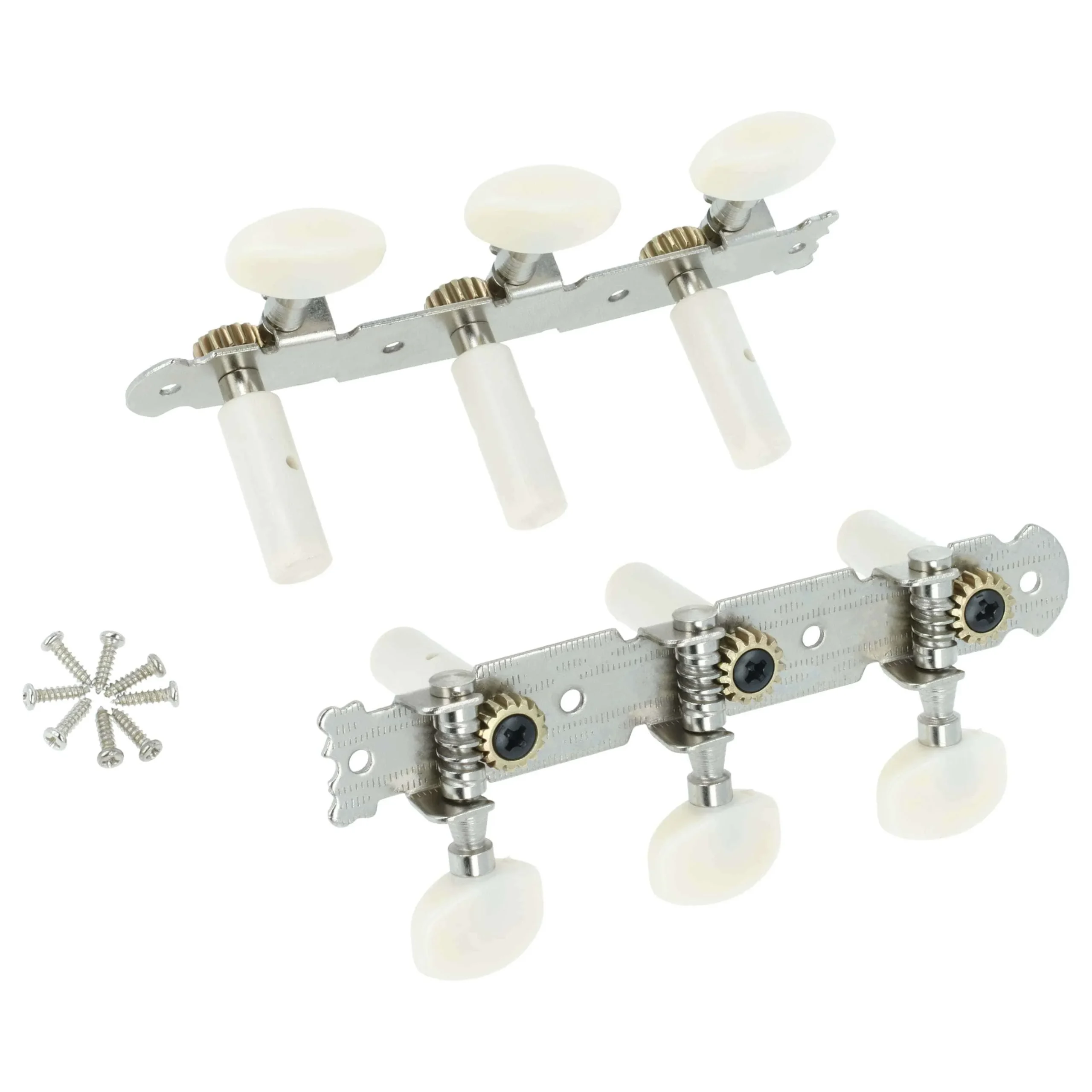 Mécaniques pour guitare classique - Insert de 10 mm, argenté / ivoire