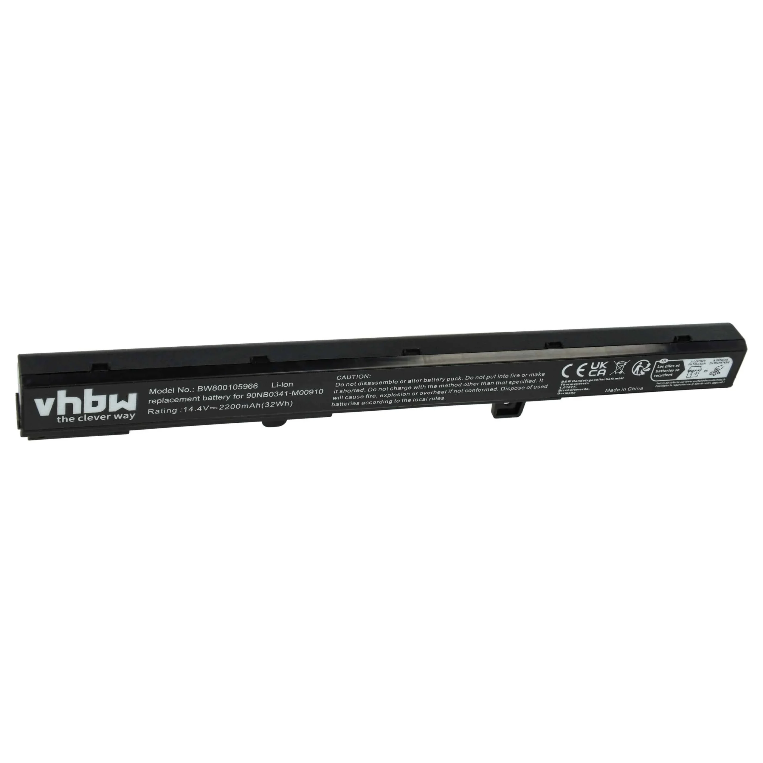 Batterie remplace Asus 0B110-00250100M pour ordinateur portable Asus- 2200mAh 14,4V Li-ion