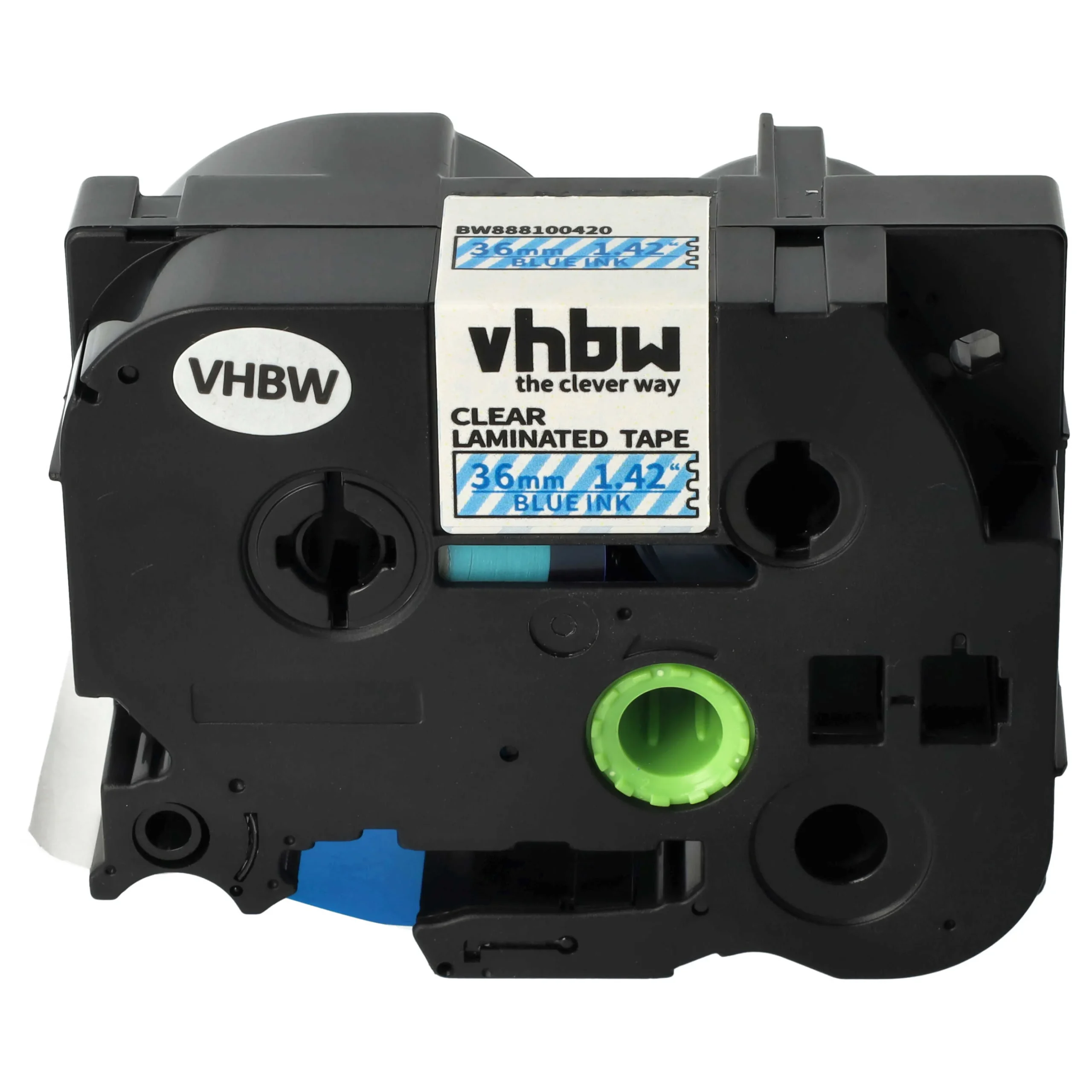 Cassette à ruban remplace Brother TZE-163 - 36mm lettrage Bleu ruban Transparent, plastique