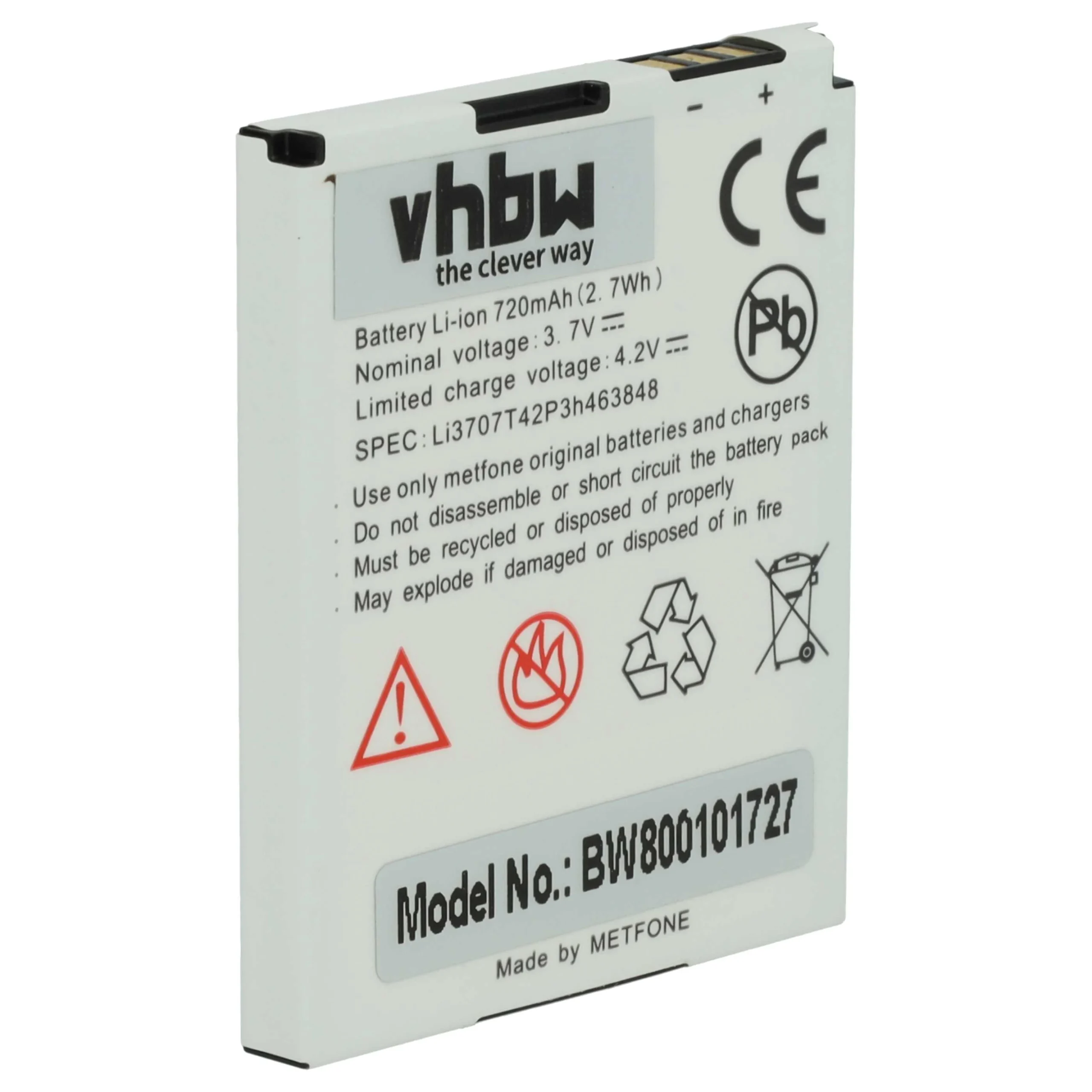 Batterie remplace ZTE Li3707T42P3h463848 téléphone portable Vodafone - 600mAh 3,7V Li-ion