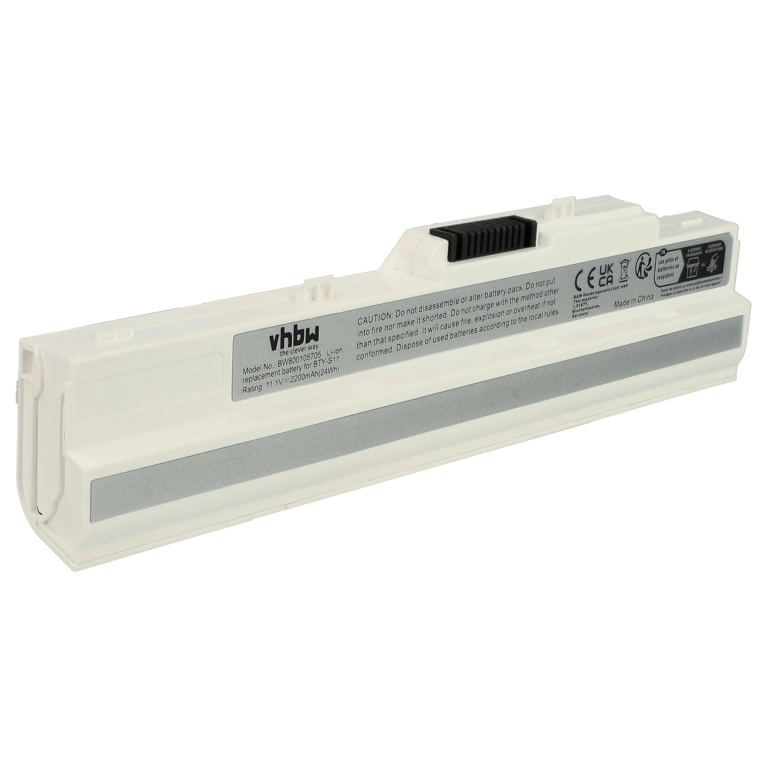 Batterie remplace 3715A-MS6837D1, 14L-MS6837D1 pour ordinateur portable Athec- 2200mAh 11,1V Li-ion, blanc
