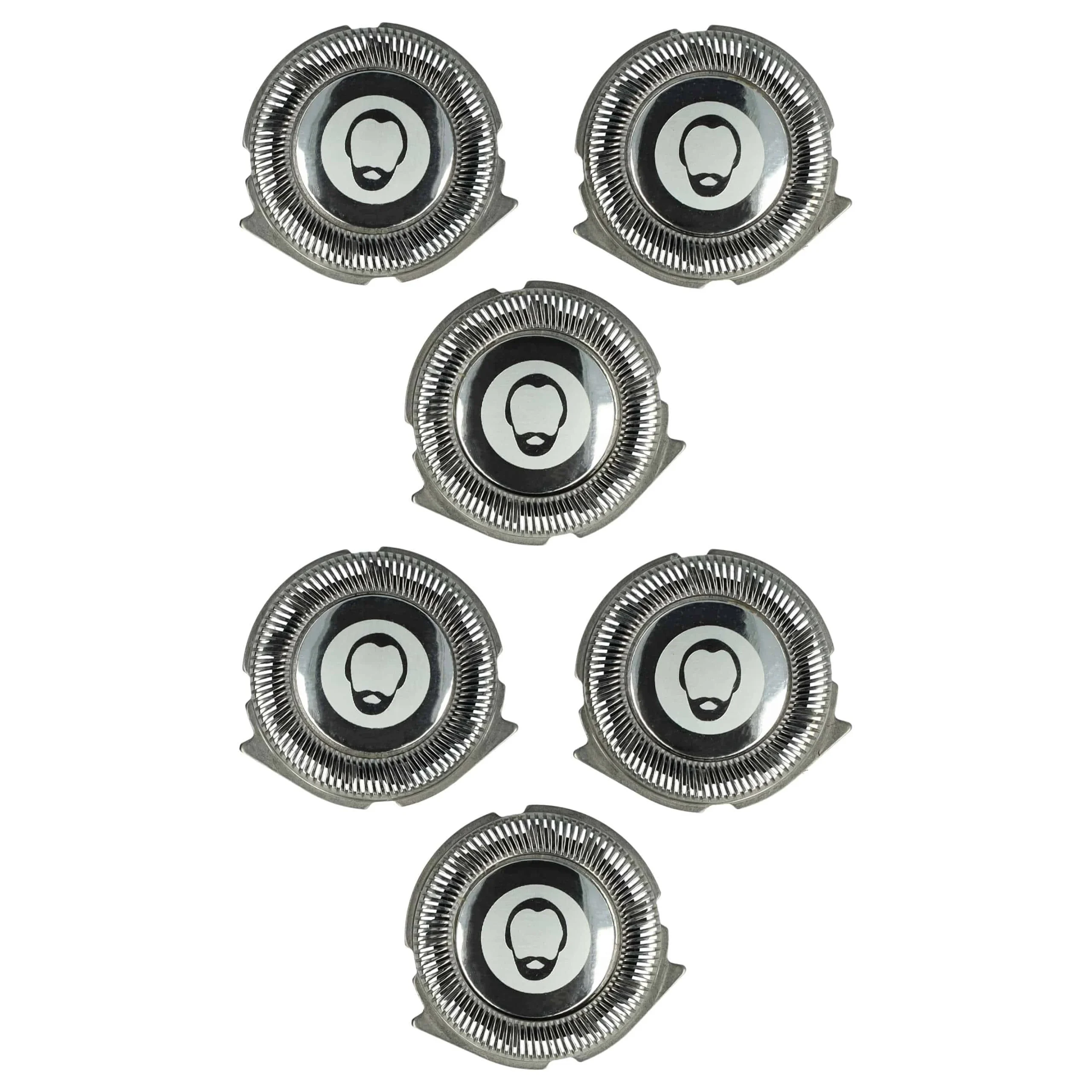 6x Têtes de rasoir remplace Philips SH30, SH30/50 pour rasoir électrique Philips - noir / argenté