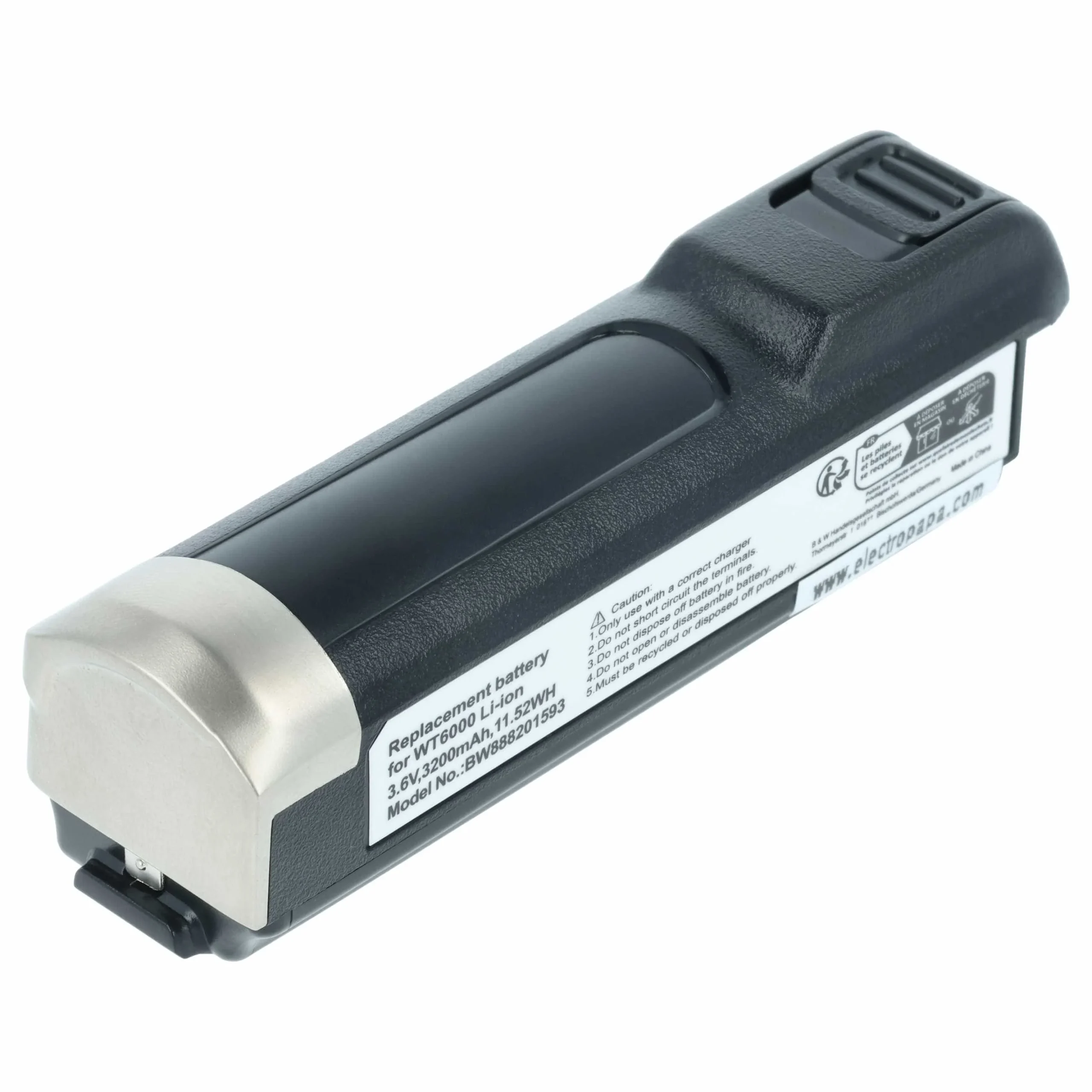 Batterie remplace Zebra BTRY-NWTRS-50MA-01 pour scanner de code-barre Zebra - 3200mAh 3,6V