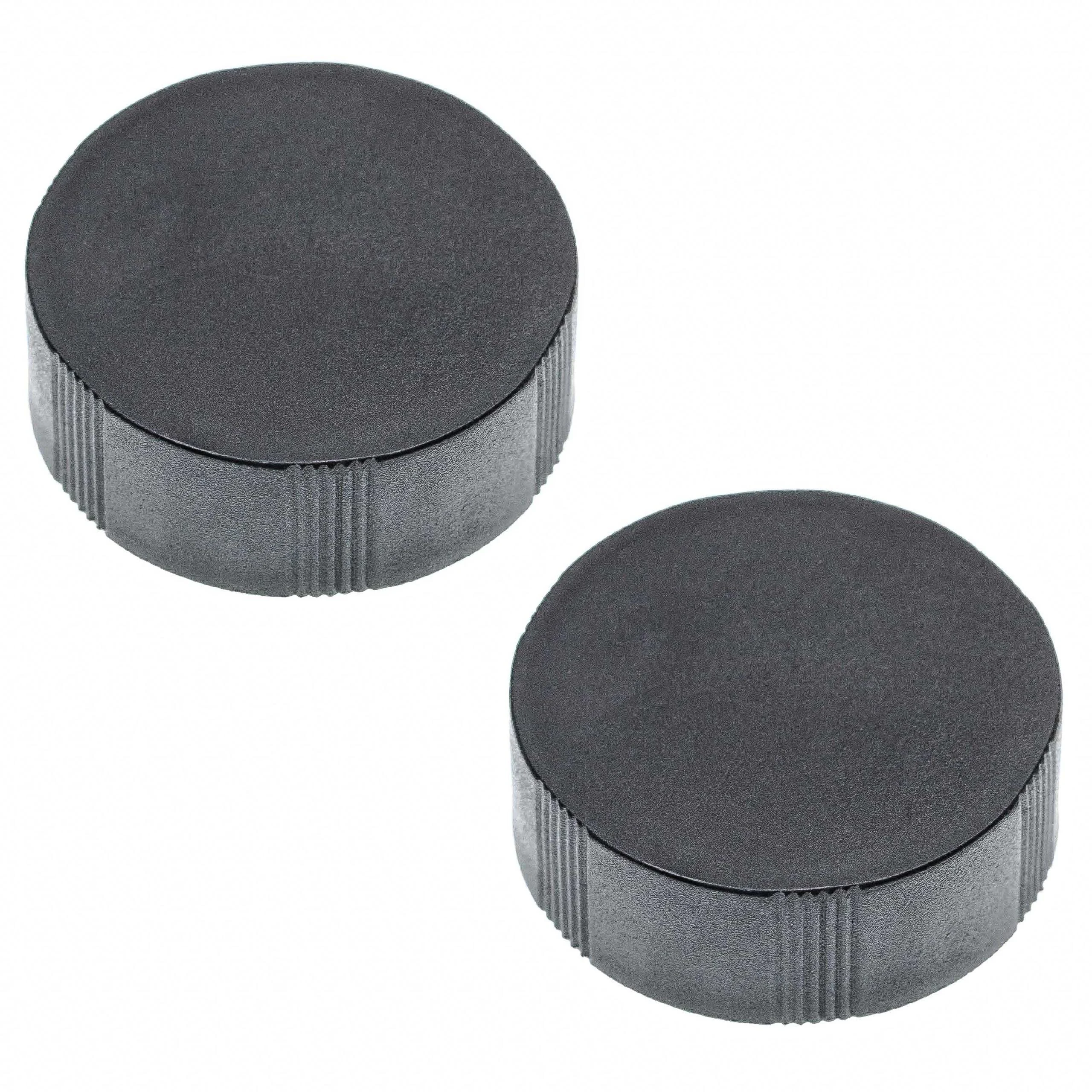 2x Capuchons d'objectif pour occulaire de jumelles avec 30 mm de diamètre - noir, encastrable