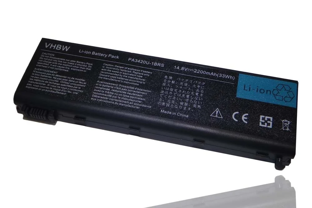 Batterie remplace Toshiba PA3420U-1BAC pour ordinateur portable Toshiba- 2200mAh 14,8V Li-ion, noir