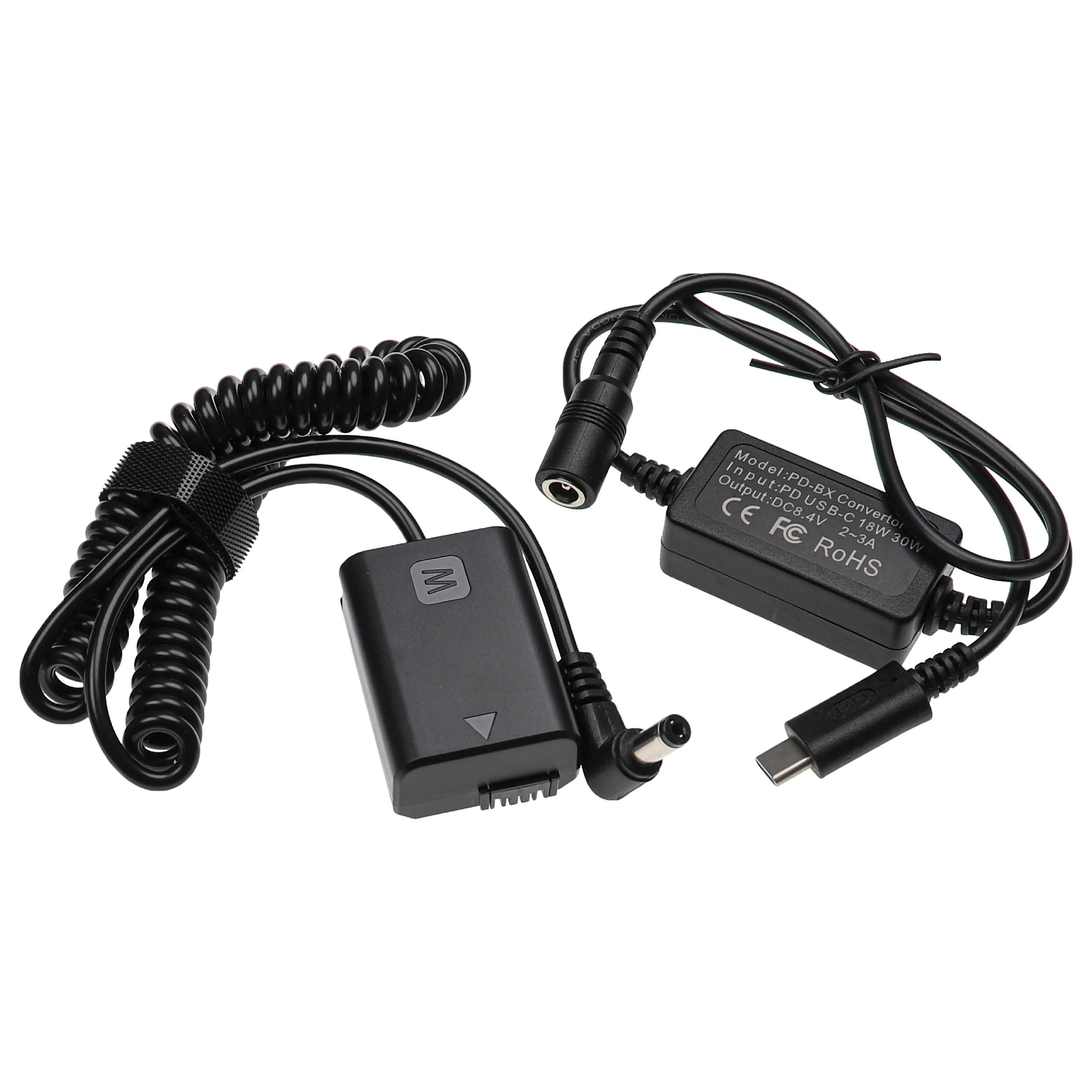 Bloc secteur USB remplace Sony AC-PW20 pour caméra Sony + coupleur DC comme Sony