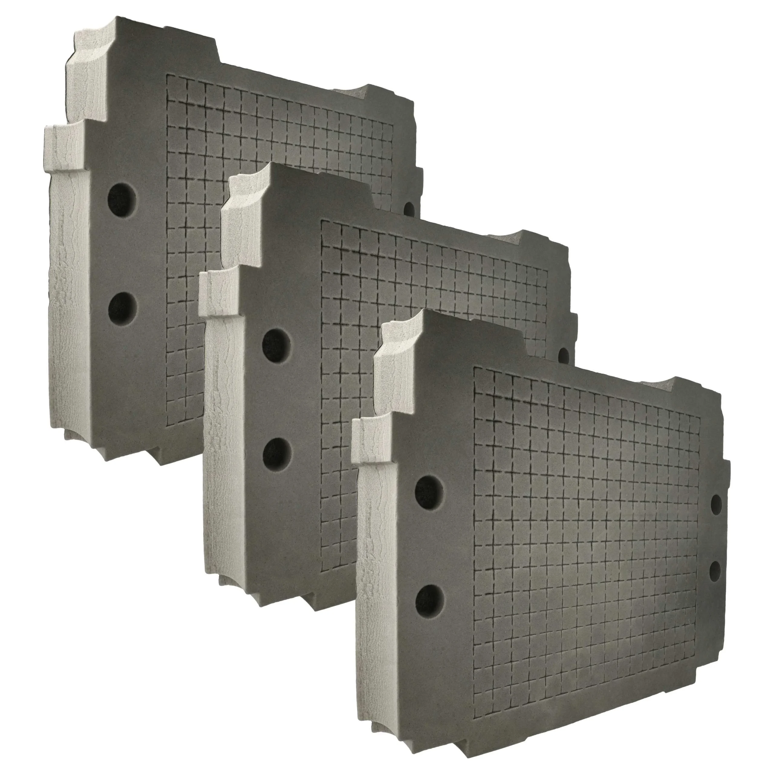 3x Fond de rangement remplace 4250155837457 pour caisse à outils Hitachi - mousse / mousse rigide