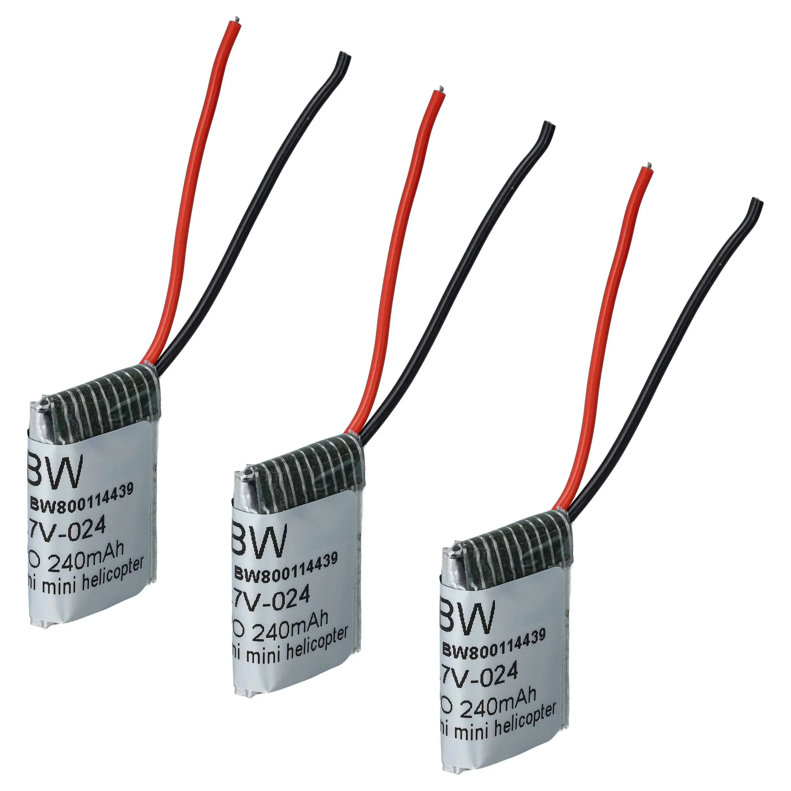 3x Batteries pour drone Syma S107G, S108G- 240mAh 3,7V Li-ion