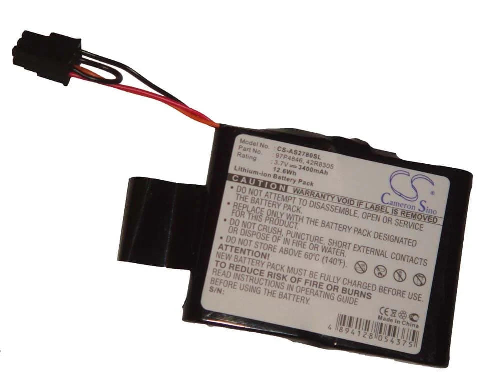 Batterie remplace IBM 44V5193, 44V5194, 39J5554, 39J5555, 42R8305 contrôleur Raid - 3400mAh 3,7V Li-ion