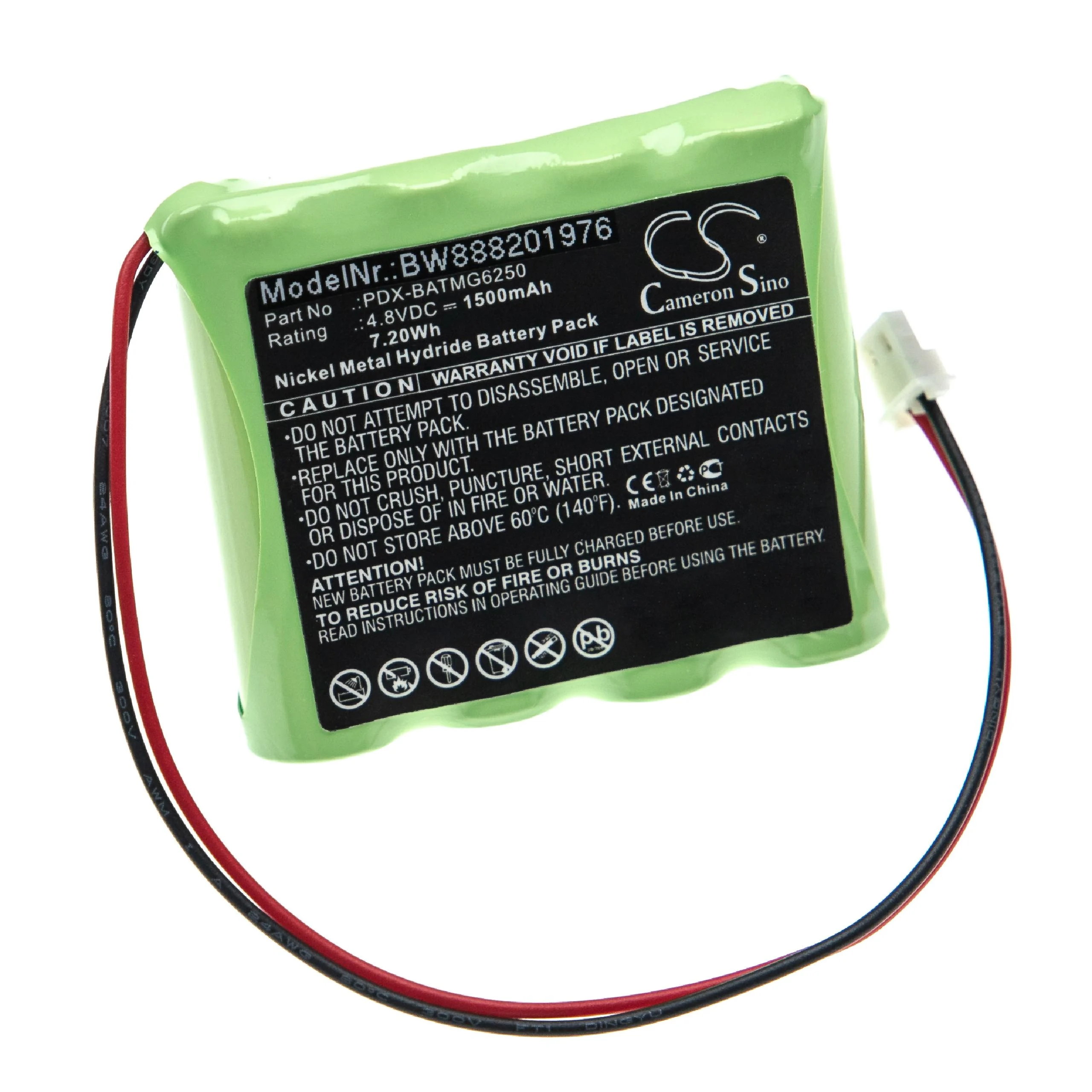 Batterie remplace Paradox PDX-BATMG6250 pour centrale d'alarme Paradox - 1500mAh 4,8V NiMH