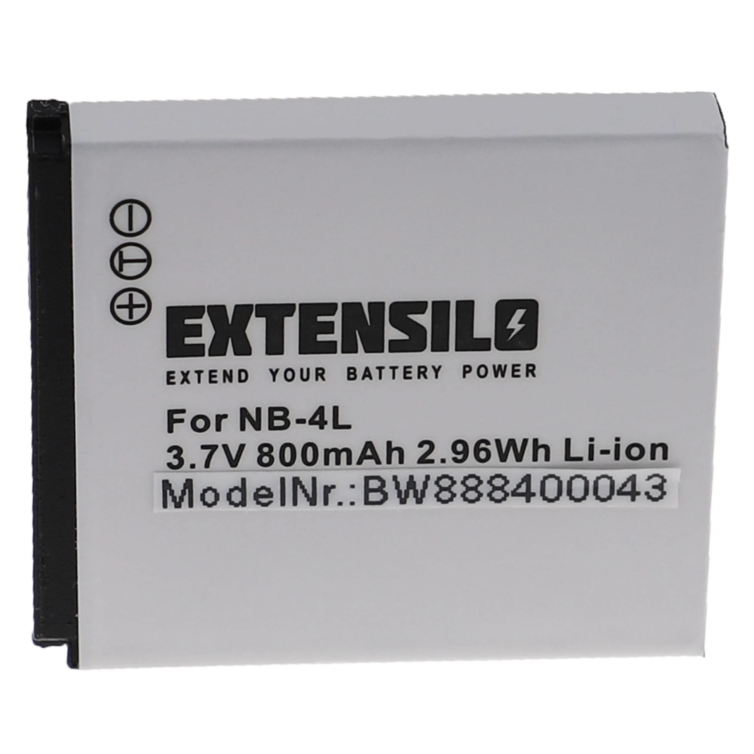Batterie remplace Canon NB-4L pour appareil photo Canon- 800mAh 3,7V Li-ion