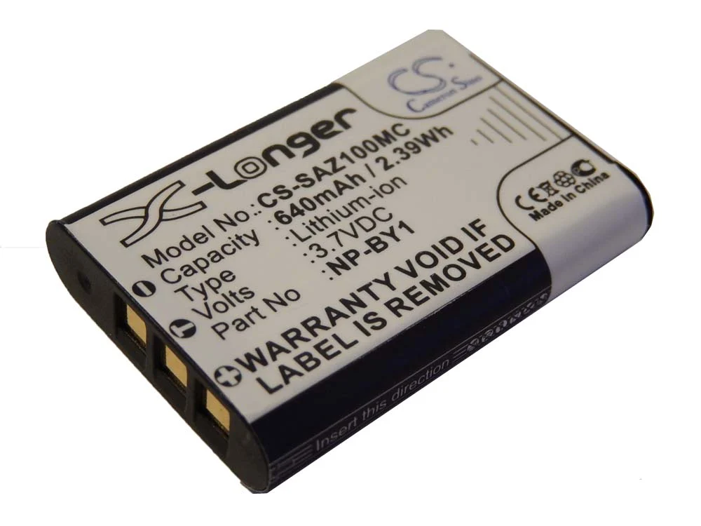 Batterie remplace Sony NP-BY1 pour caméscope Sony- 640mAh 3,7V Li-ion