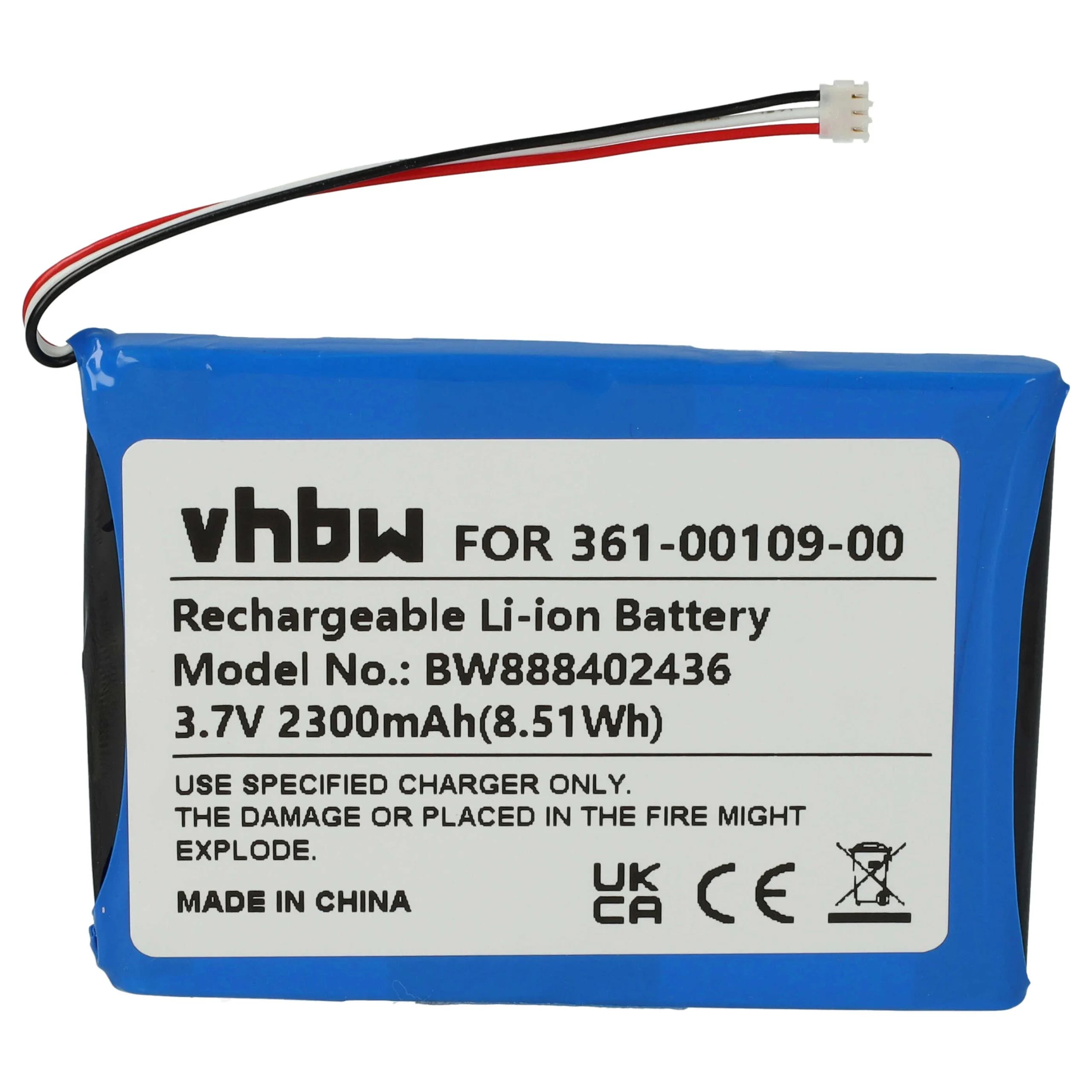 Batterie remplace Garmin 361-00109-05, 361-00109-00 pour navigation GPS Garmin - 2300mAh 3,7V Li-ion